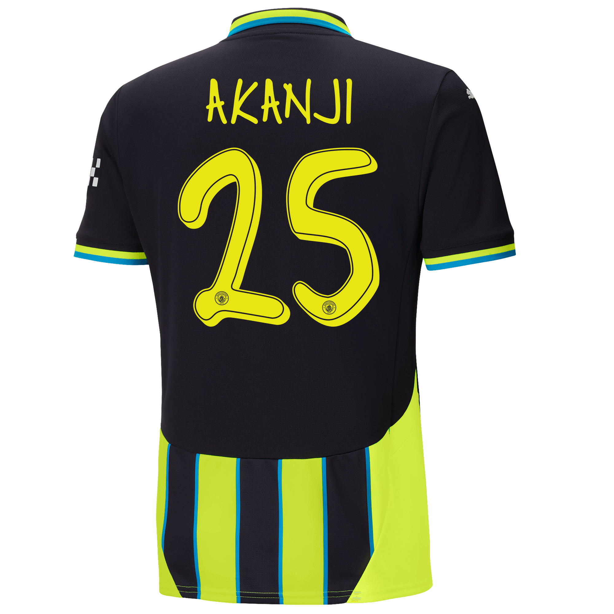 manchester city away jersey newnavy 202425 with akanji 25 printing | Offizieller Manchester City Store