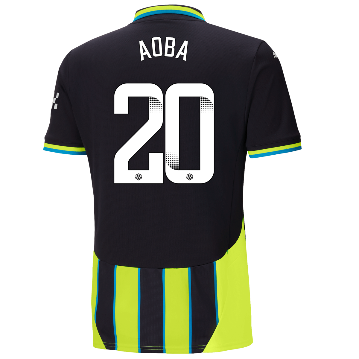 manchester city away jersey newnavy 202425 with aoba 20 printing | Offizieller Manchester City Store