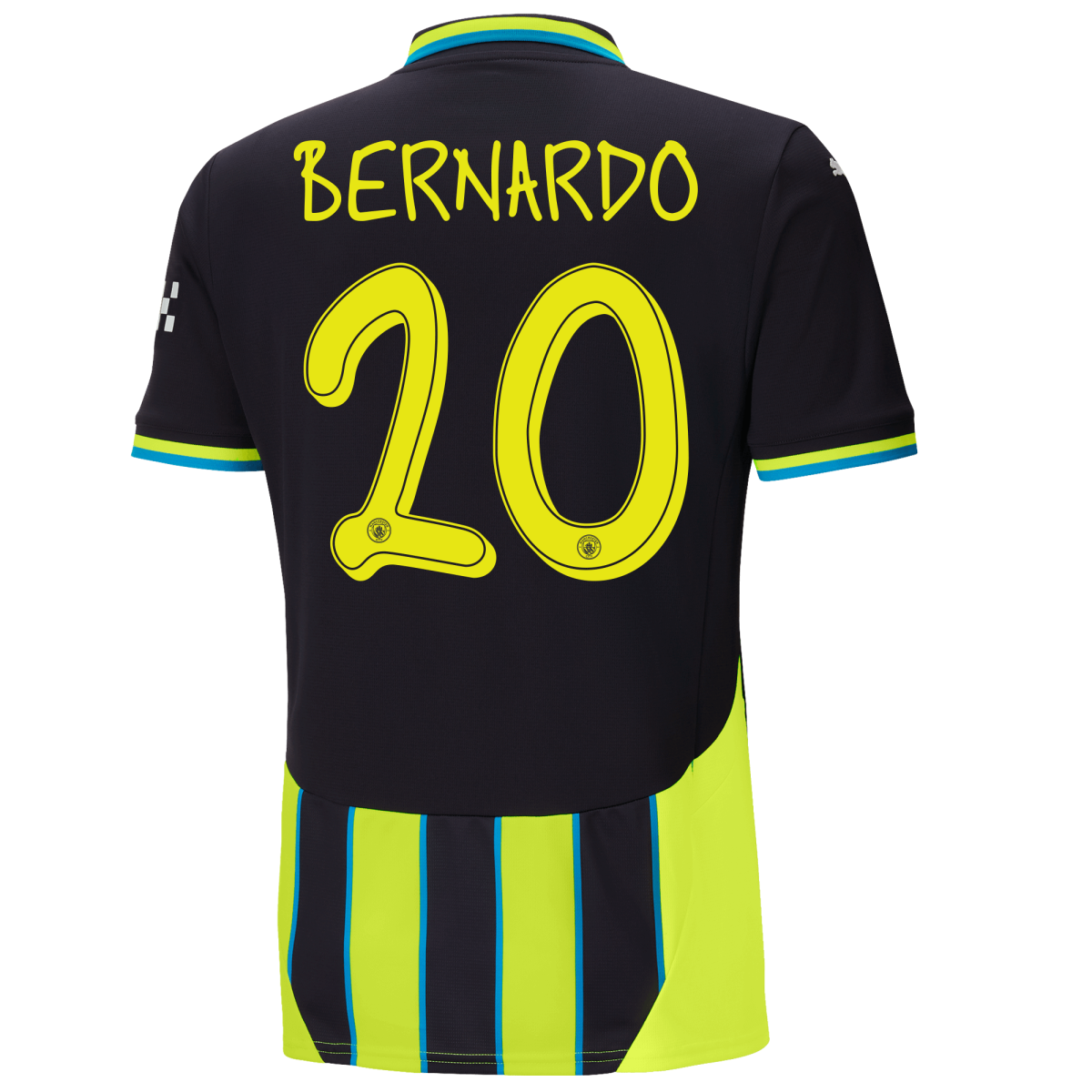 manchester city away jersey newnavy 202425 with bernardo 20 printing | Offizieller Manchester City Store