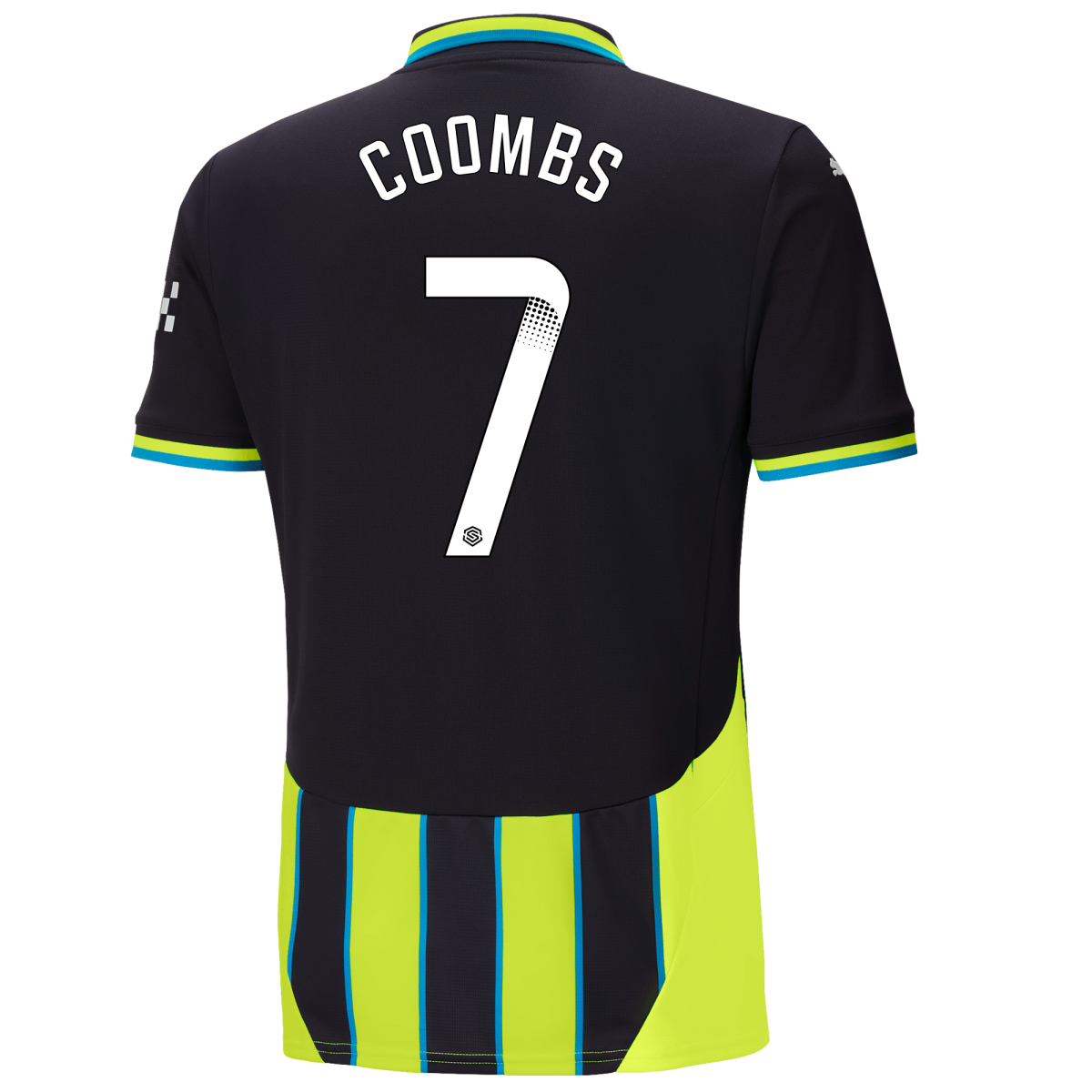 manchester city away jersey newnavy 202425 with coombs 7 printing | Offizieller Manchester City Store