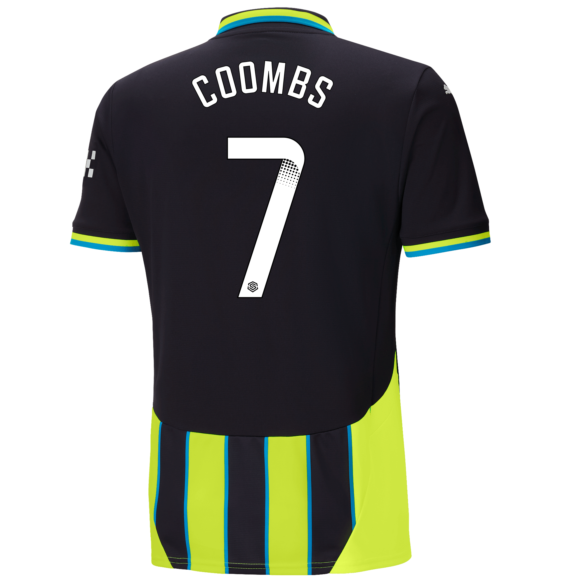 manchester city away jersey newnavy 202425 with coombs 7 printing | Offizieller Manchester City Store