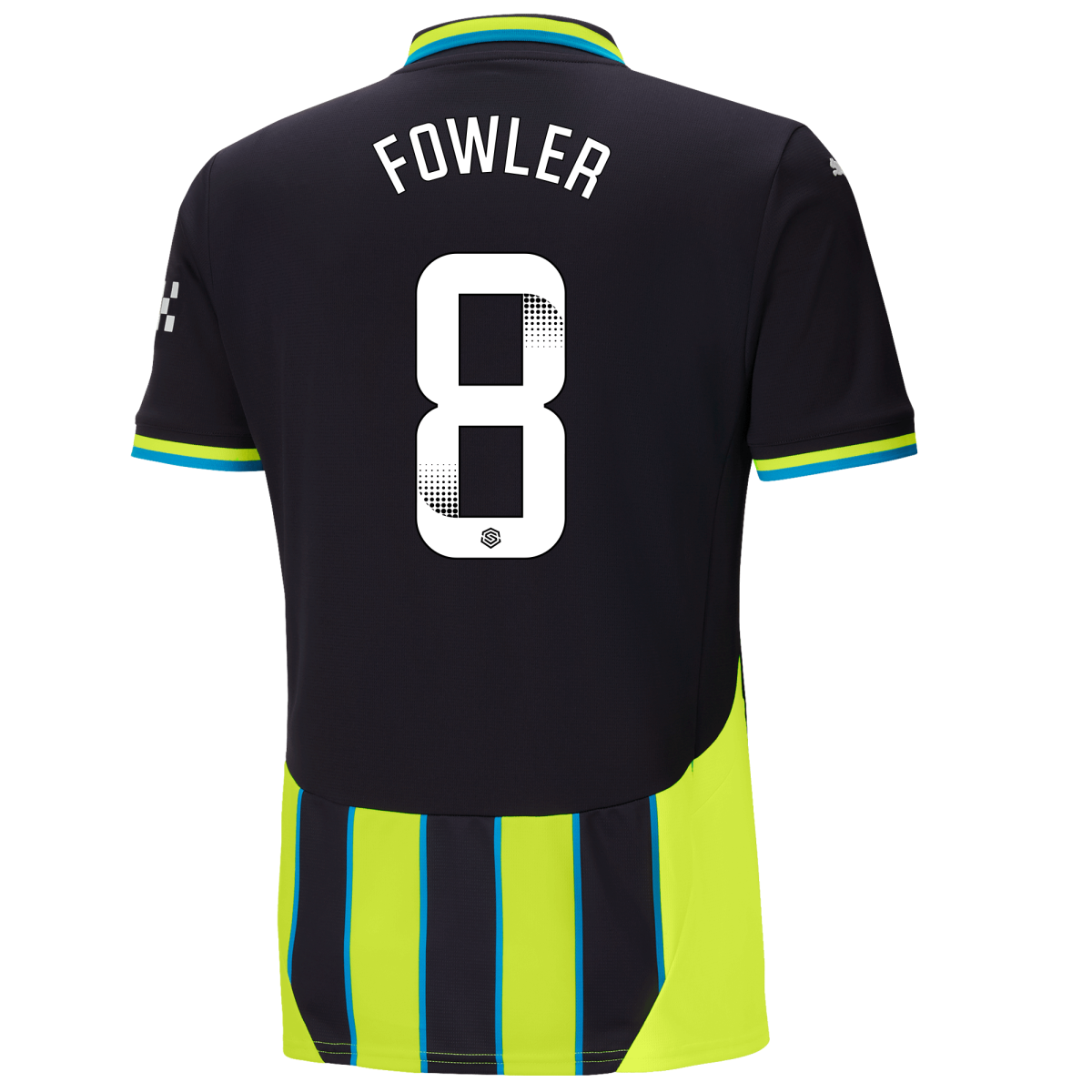 manchester city away jersey newnavy 202425 with fowler 8 printing | Offizieller Manchester City Store
