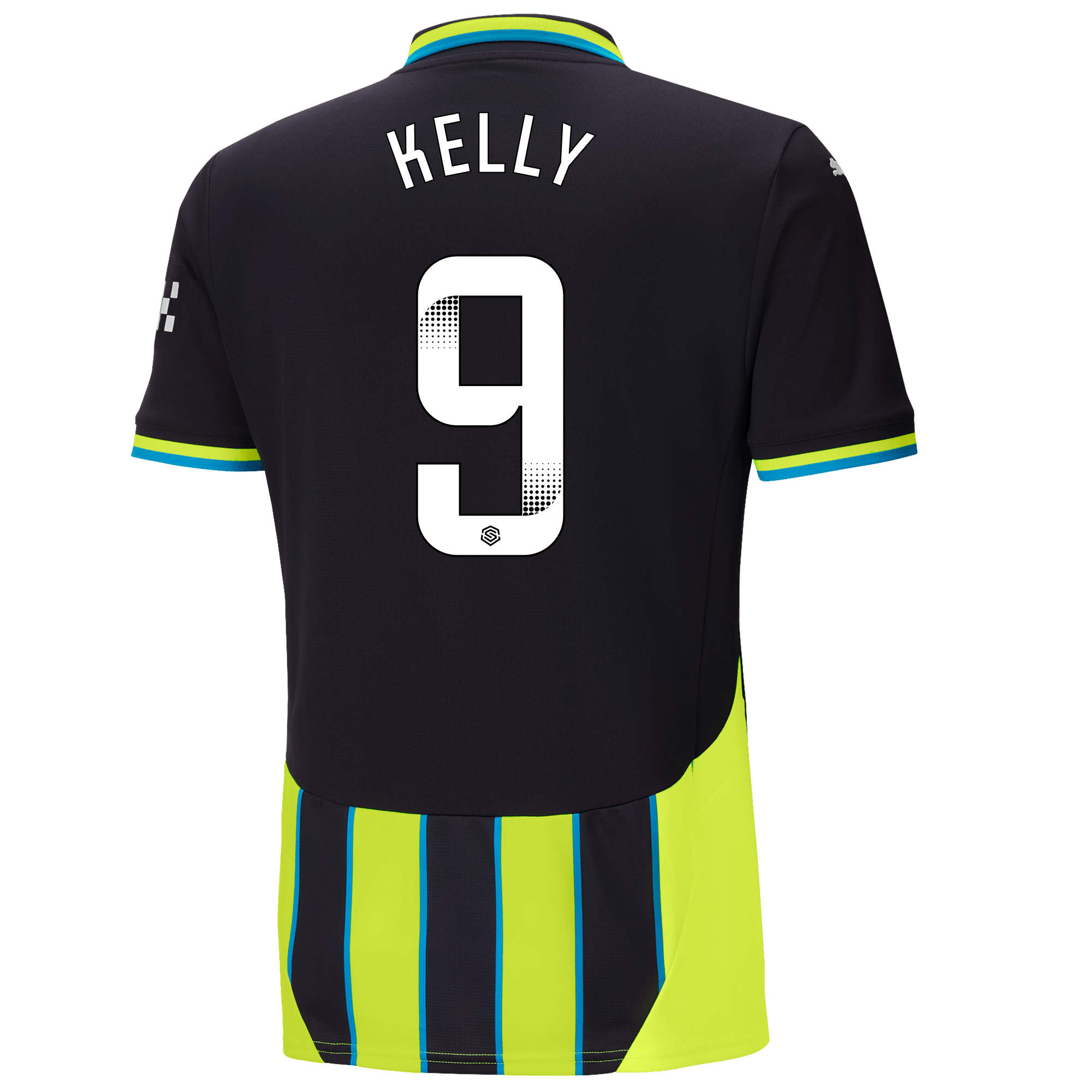 manchester city away jersey newnavy 202425 with kelly 9 printing | Offizieller Manchester City Store