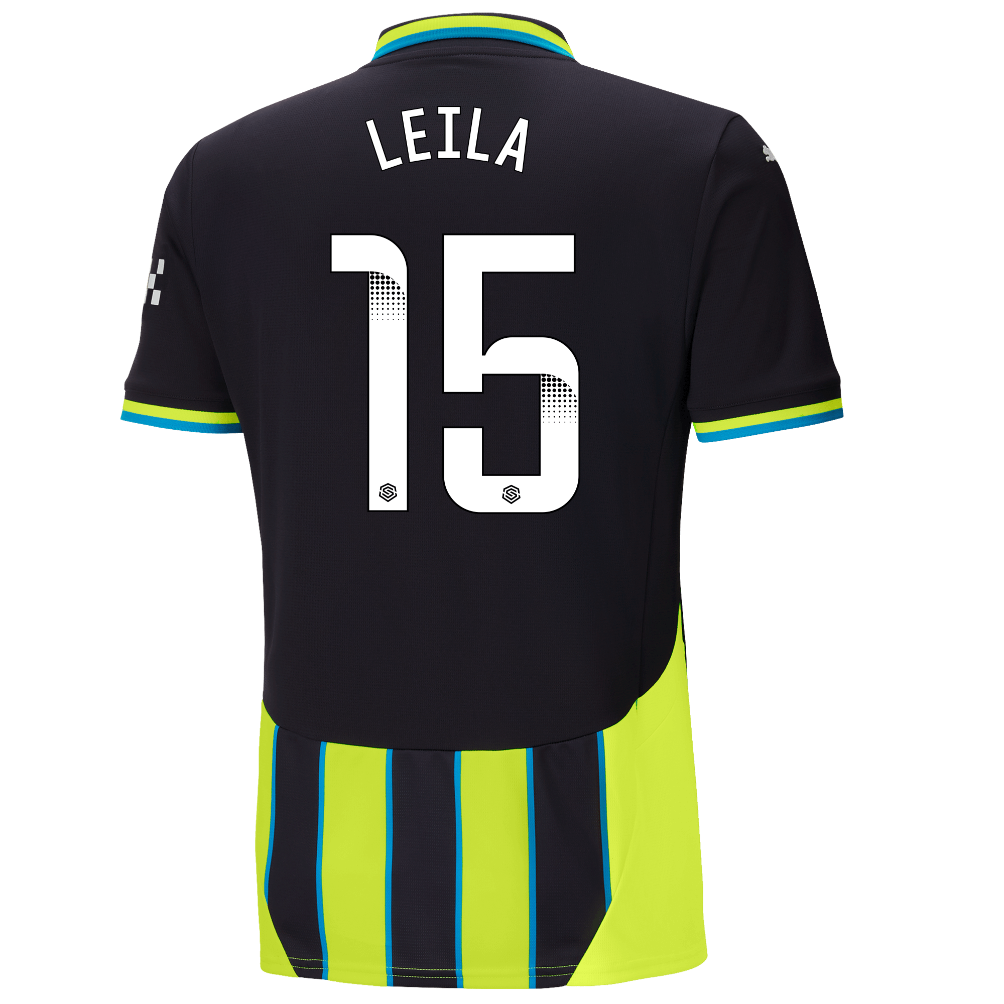 manchester city away jersey newnavy 202425 with leila 15 printing | Offizieller Manchester City Store