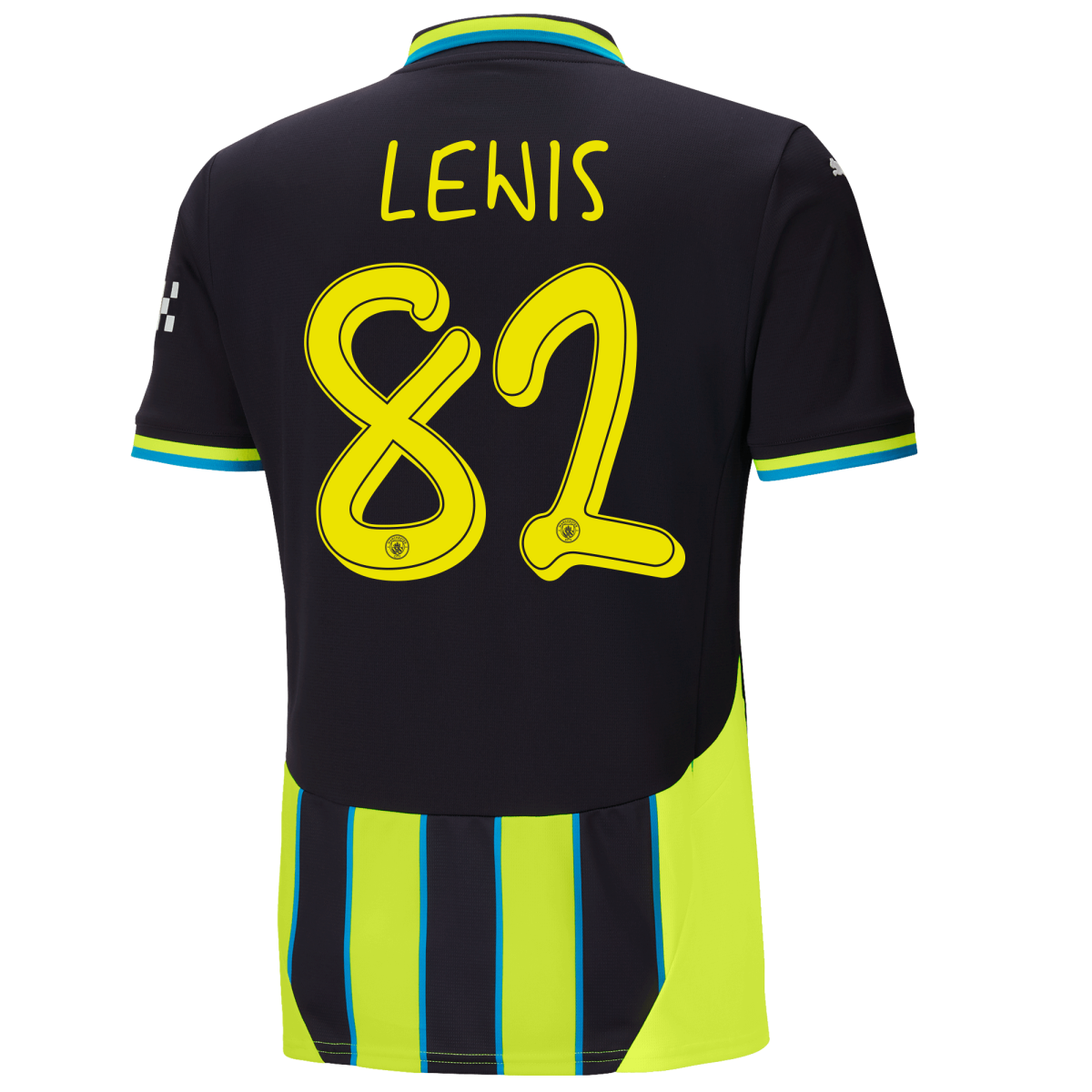 manchester city away jersey newnavy 202425 with lewis 82 printing | Offizieller Manchester City Store