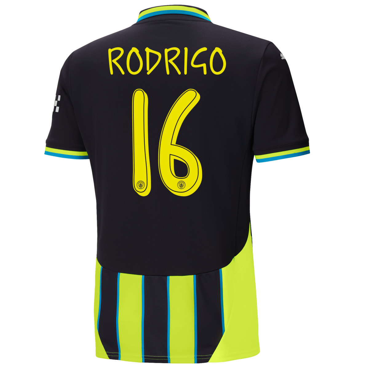manchester city away jersey newnavy 202425 with rodrigo 16 printing | Offizieller Manchester City Store