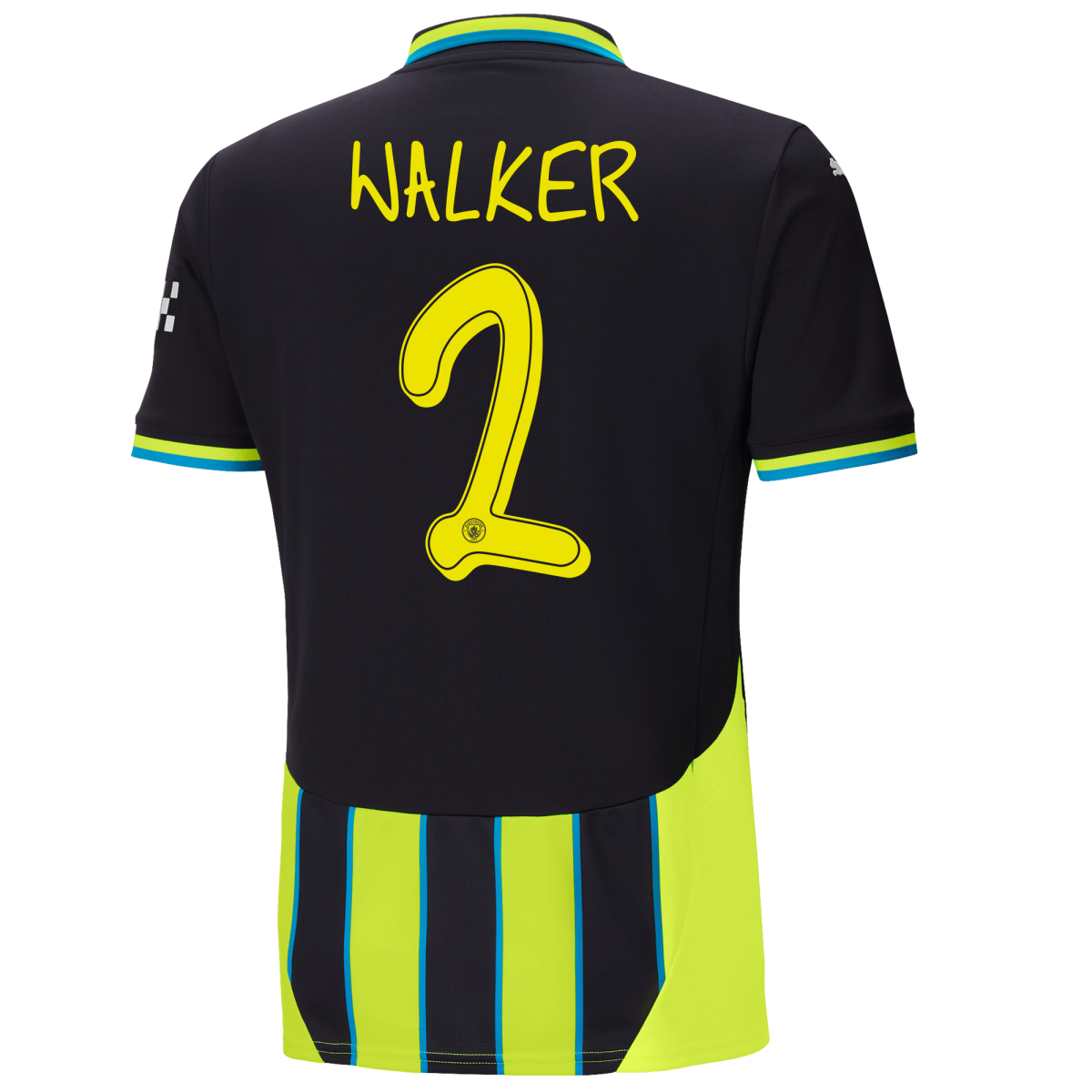 manchester city away jersey newnavy 202425 with walker 2 printing | Offizieller Manchester City Store
