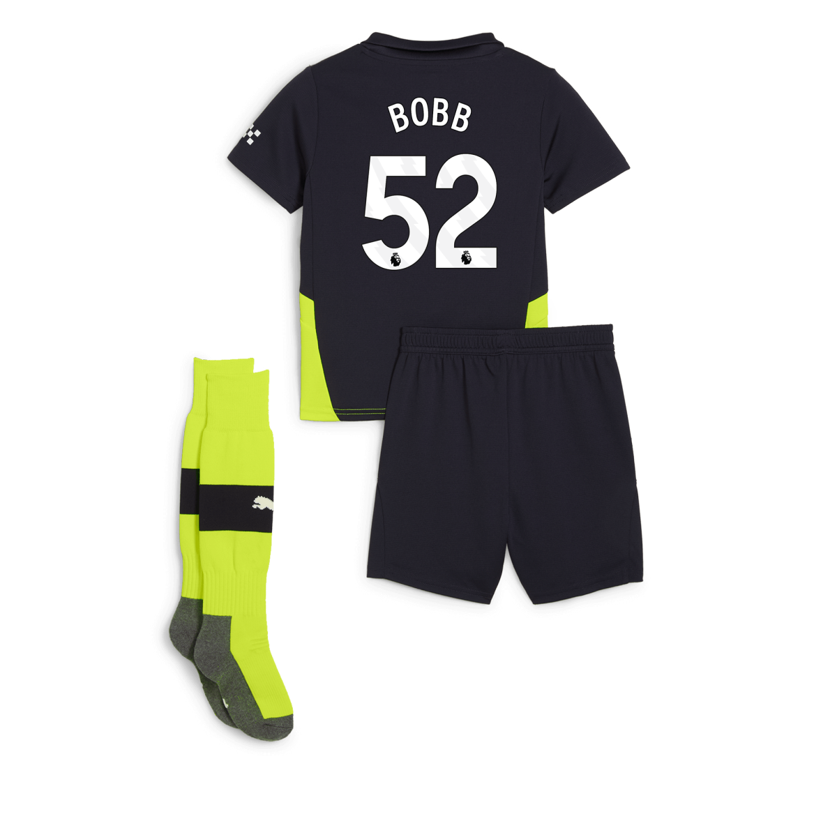 manchester city away mini kit newnavy 202425 with bobb 52 printing | Offizieller Manchester City Store