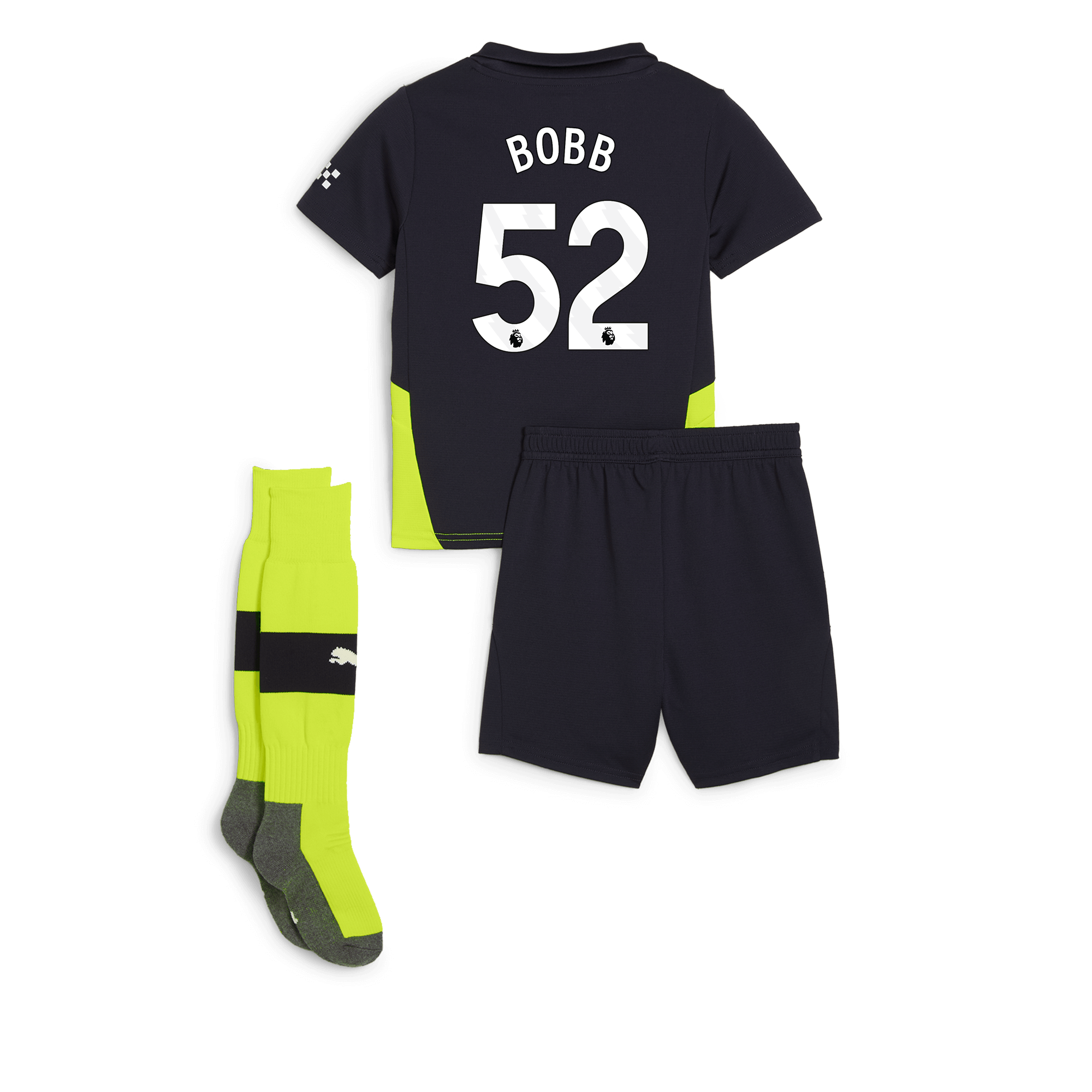 manchester city away mini kit newnavy 202425 with bobb 52 printing | Offizieller Manchester City Store