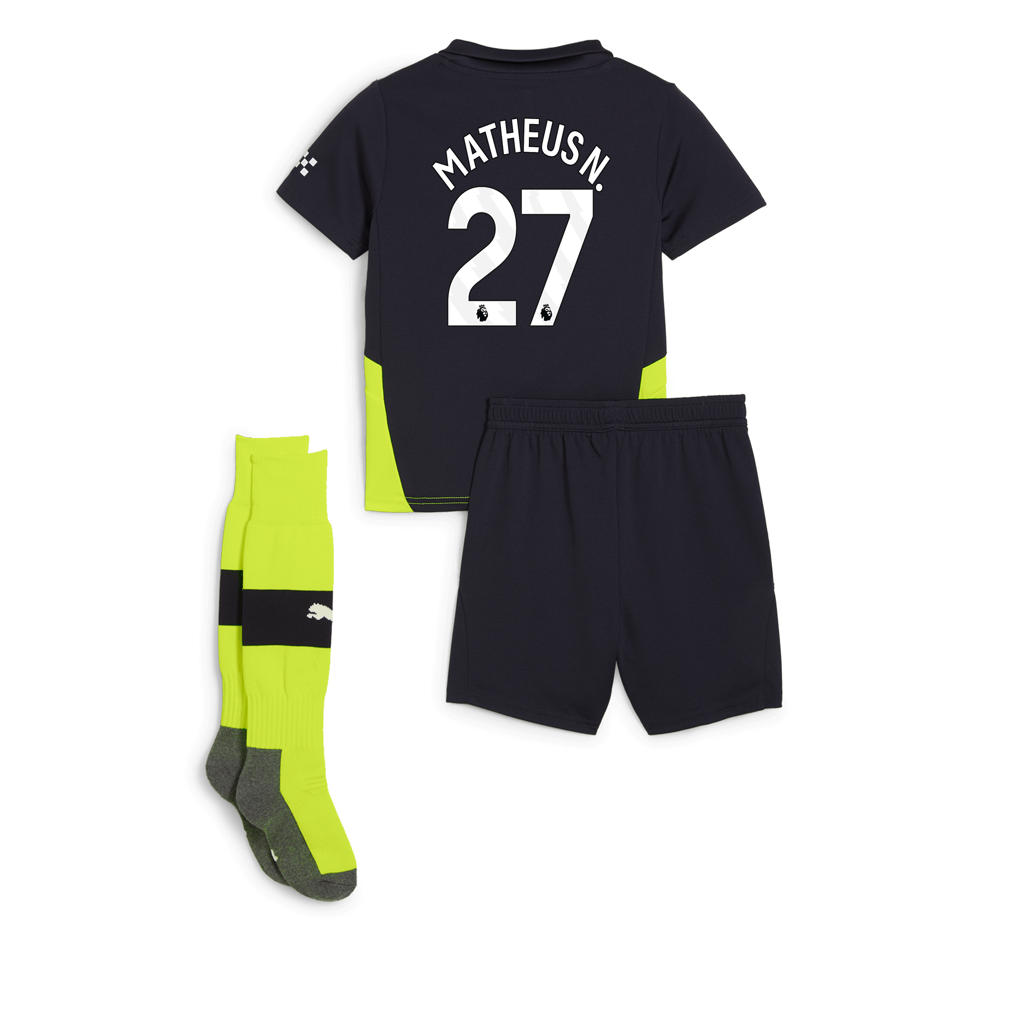 manchester city away mini kit newnavy 202425 with matheus n. 27 printing | Offizieller Manchester City Store