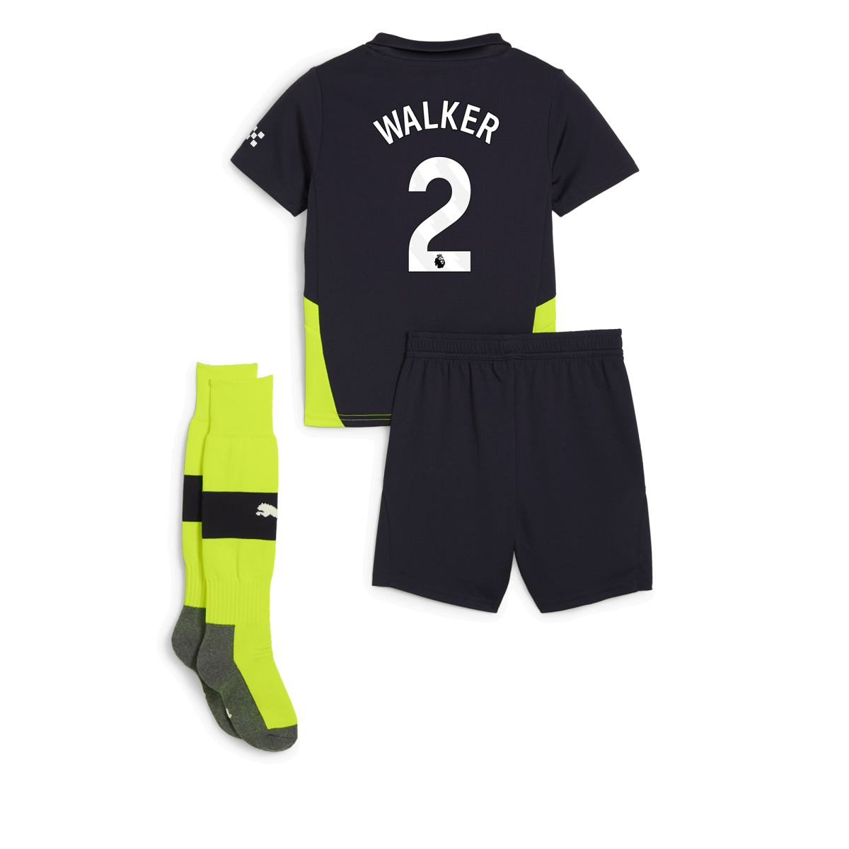 manchester city away mini kit newnavy 202425 with walker 2 printing | Offizieller Manchester City Store
