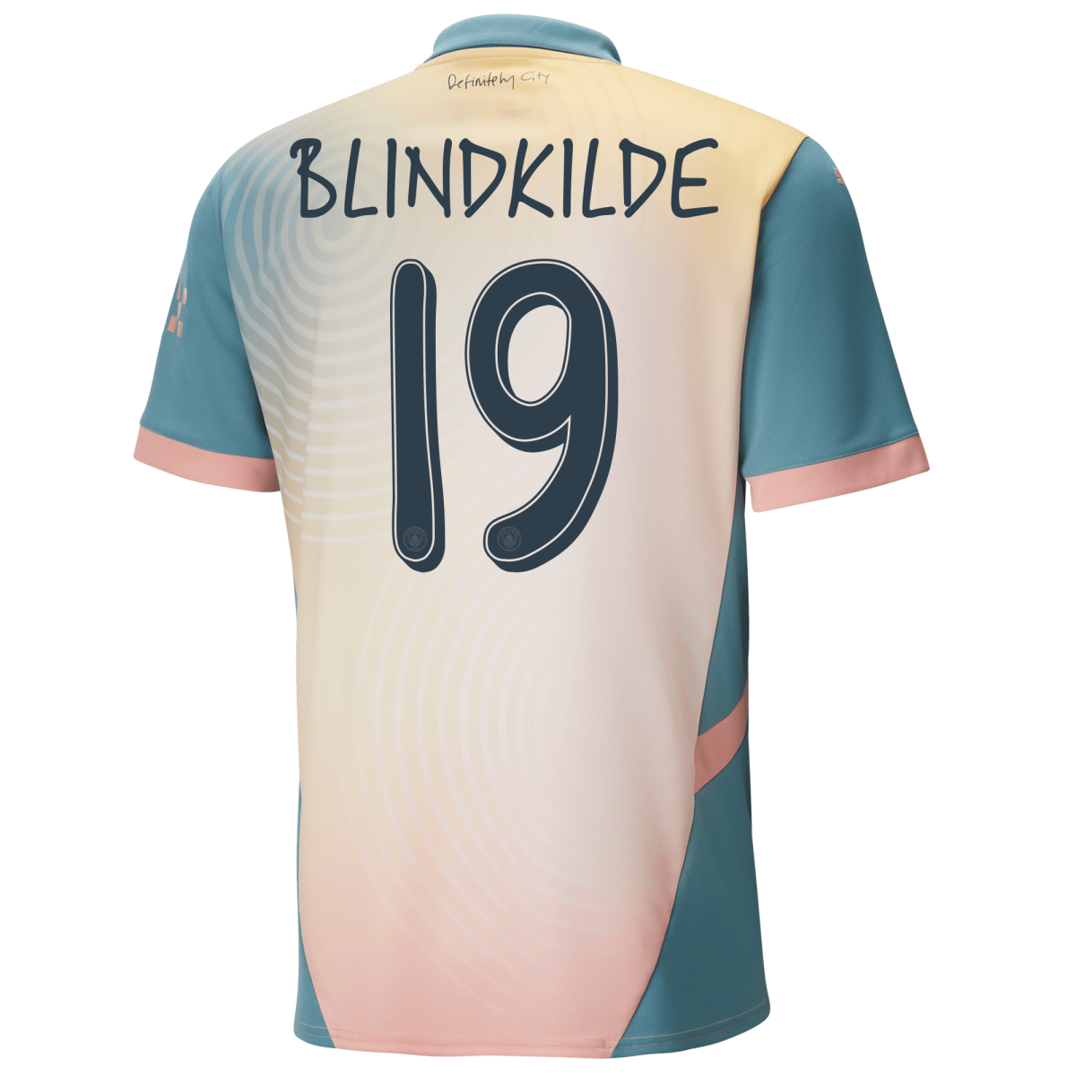 manchester city definitely city jersey pink 202425 with blindkilde 19 printing | Offizieller Manchester City Store