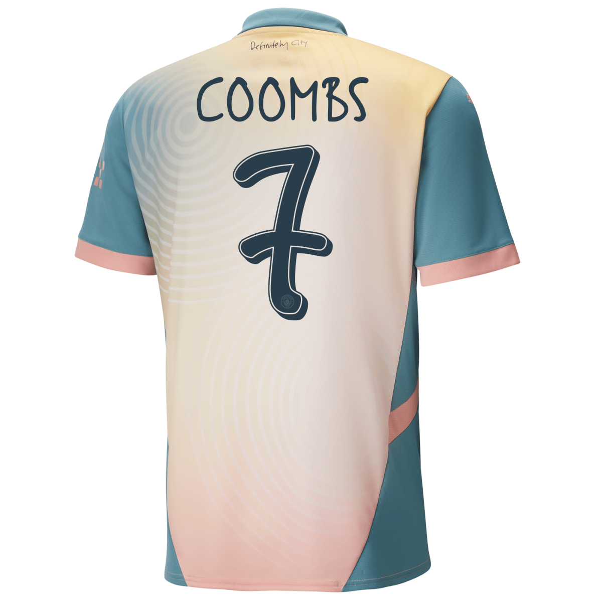 manchester city definitely city jersey pink 202425 with coombs 7 printing | Offizieller Manchester City Store