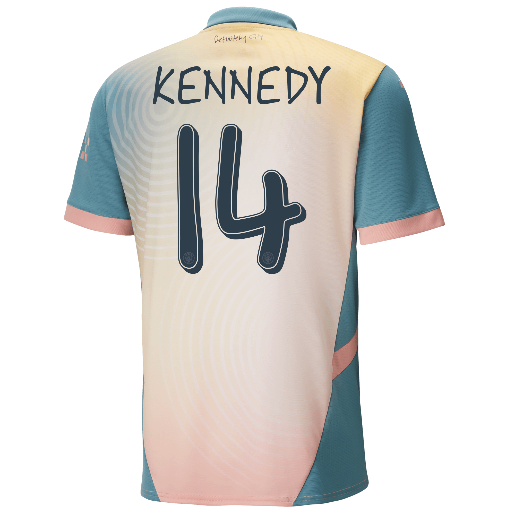 manchester city definitely city jersey pink 202425 with kennedy 14 printing | Offizieller Manchester City Store