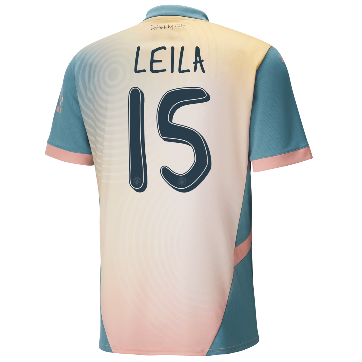 manchester city definitely city jersey pink 202425 with leila 15 printing | Offizieller Manchester City Store