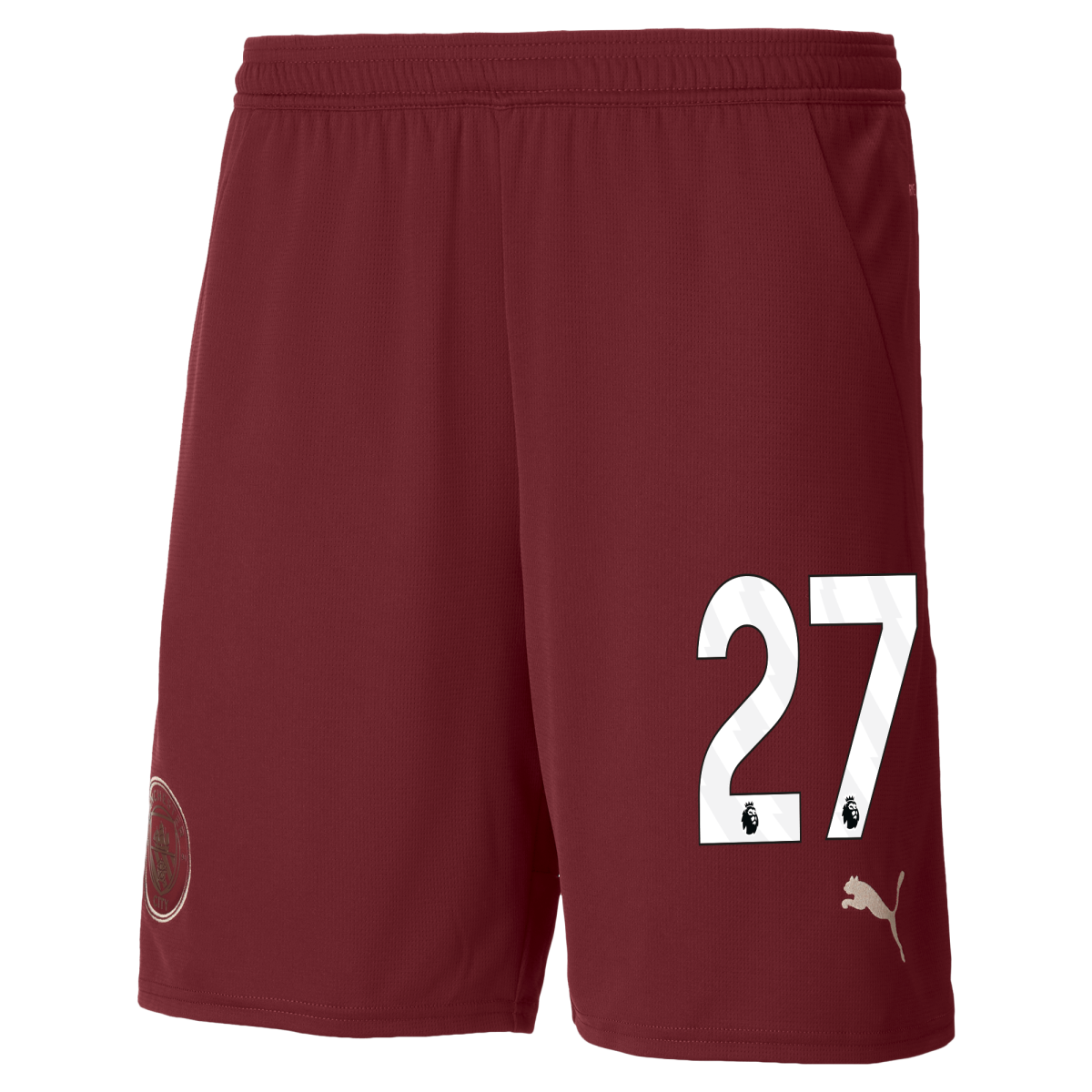 manchester city football shorts burgundy 202425 with 27 | Offizieller Manchester City Store