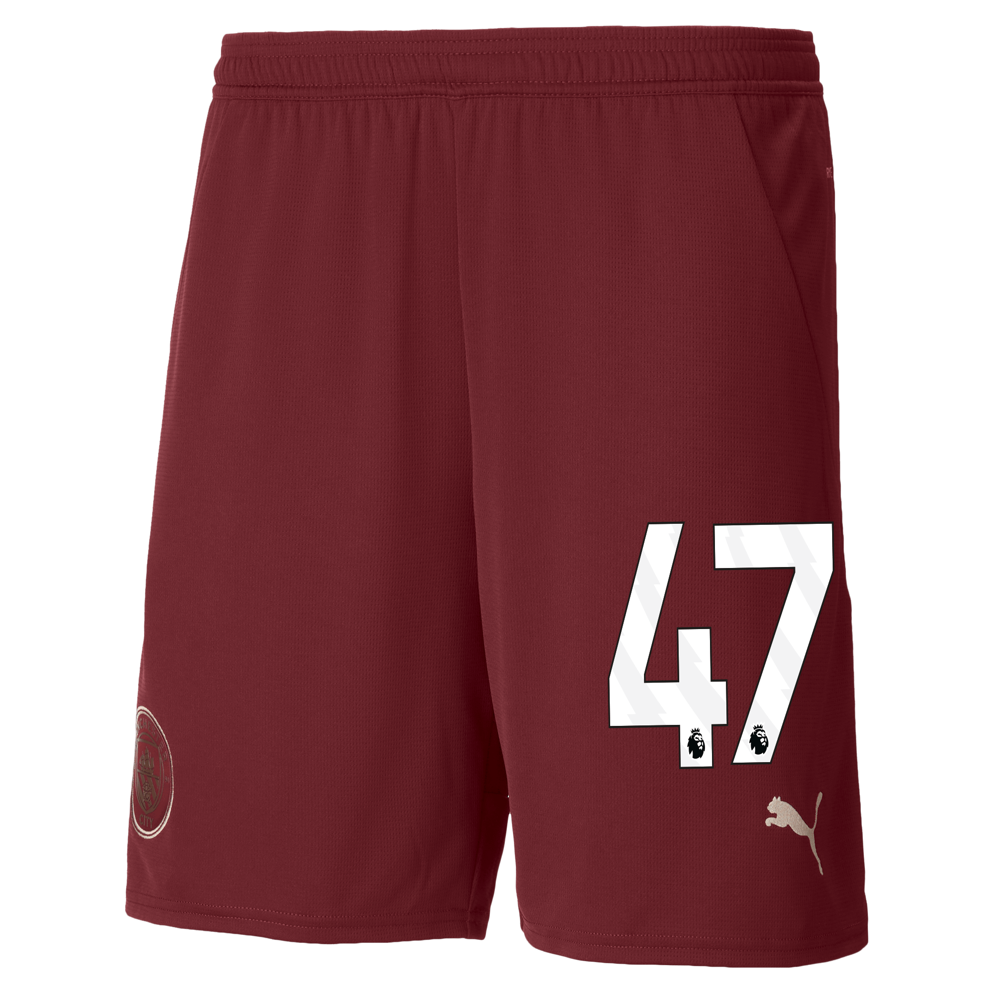 manchester city football shorts burgundy 202425 with 47 | Offizieller Manchester City Store