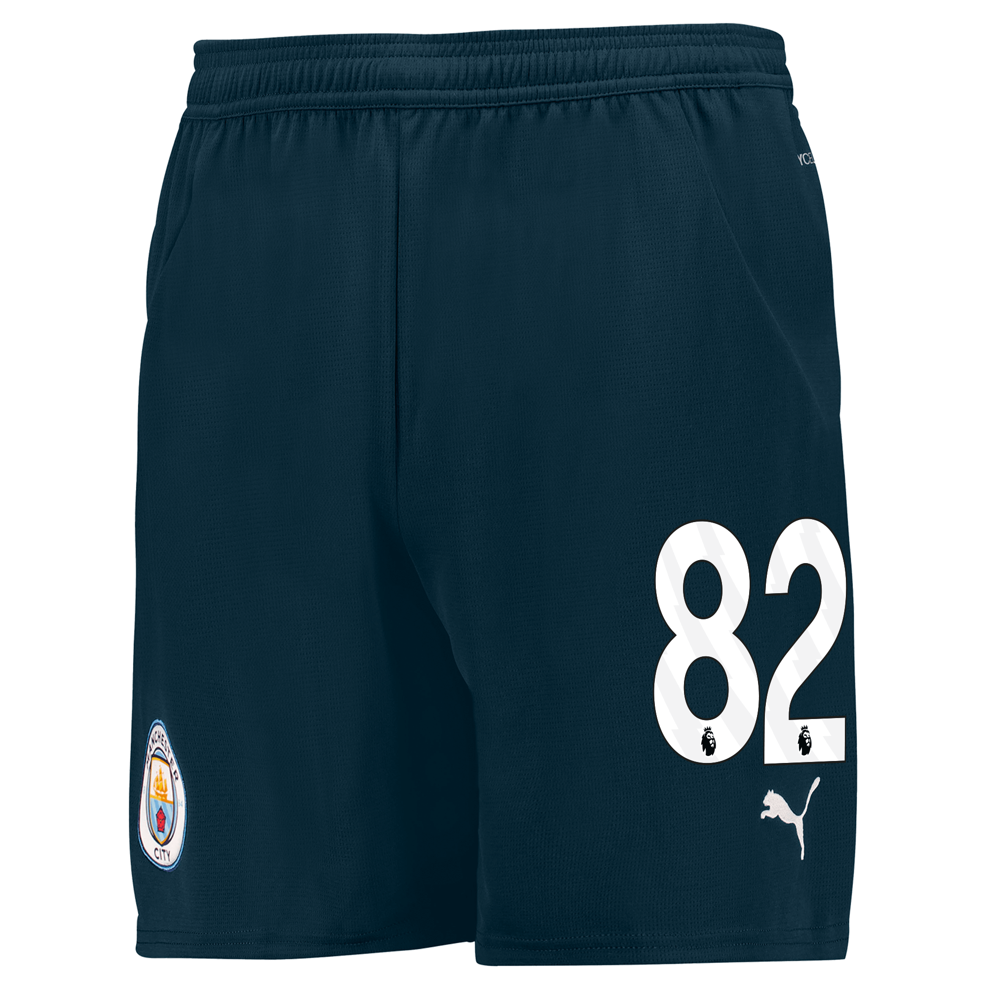 manchester city football shorts navy 202425 with 82 | Offizieller Manchester City Store