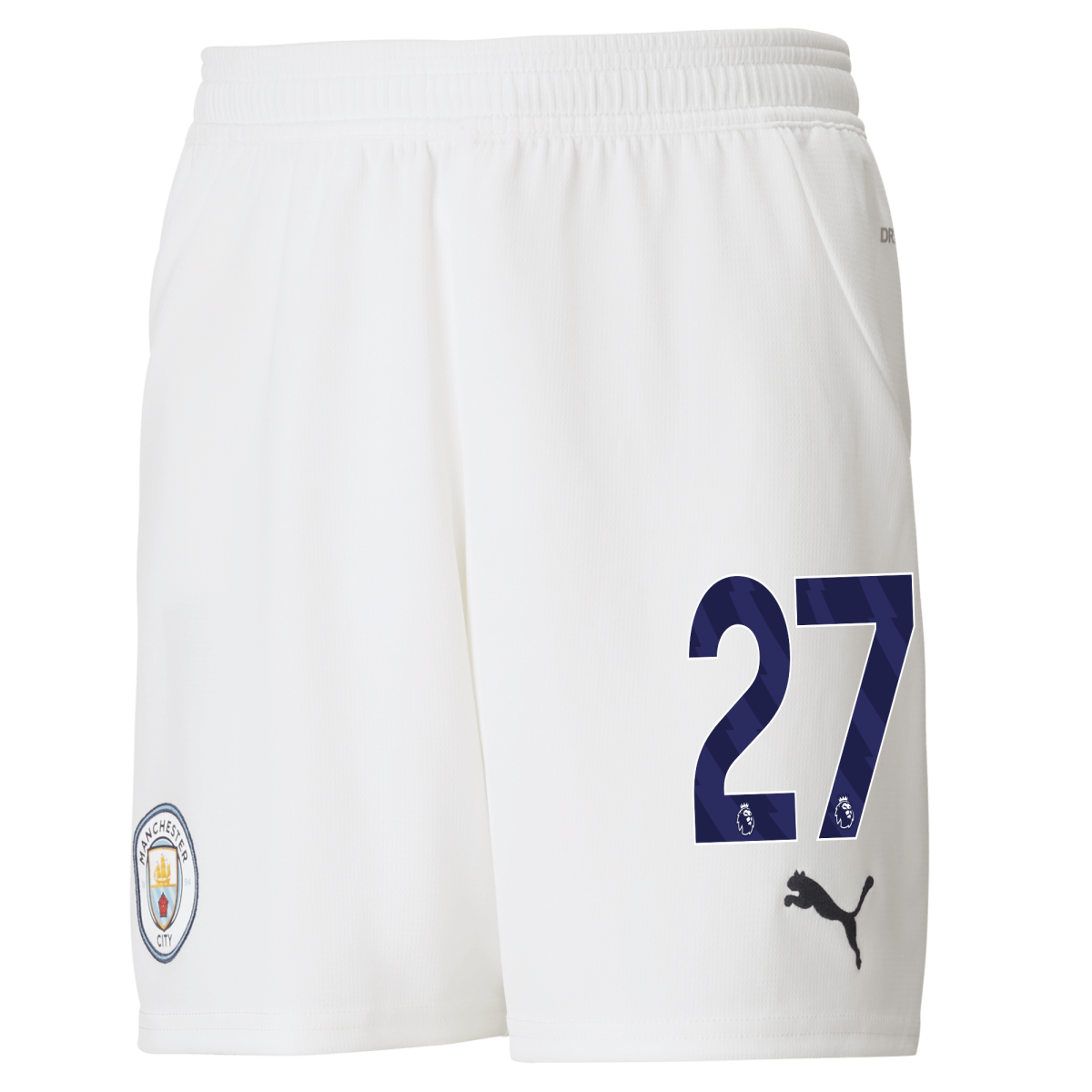 manchester city football shorts white 202425 with 27 | Offizieller Manchester City Store