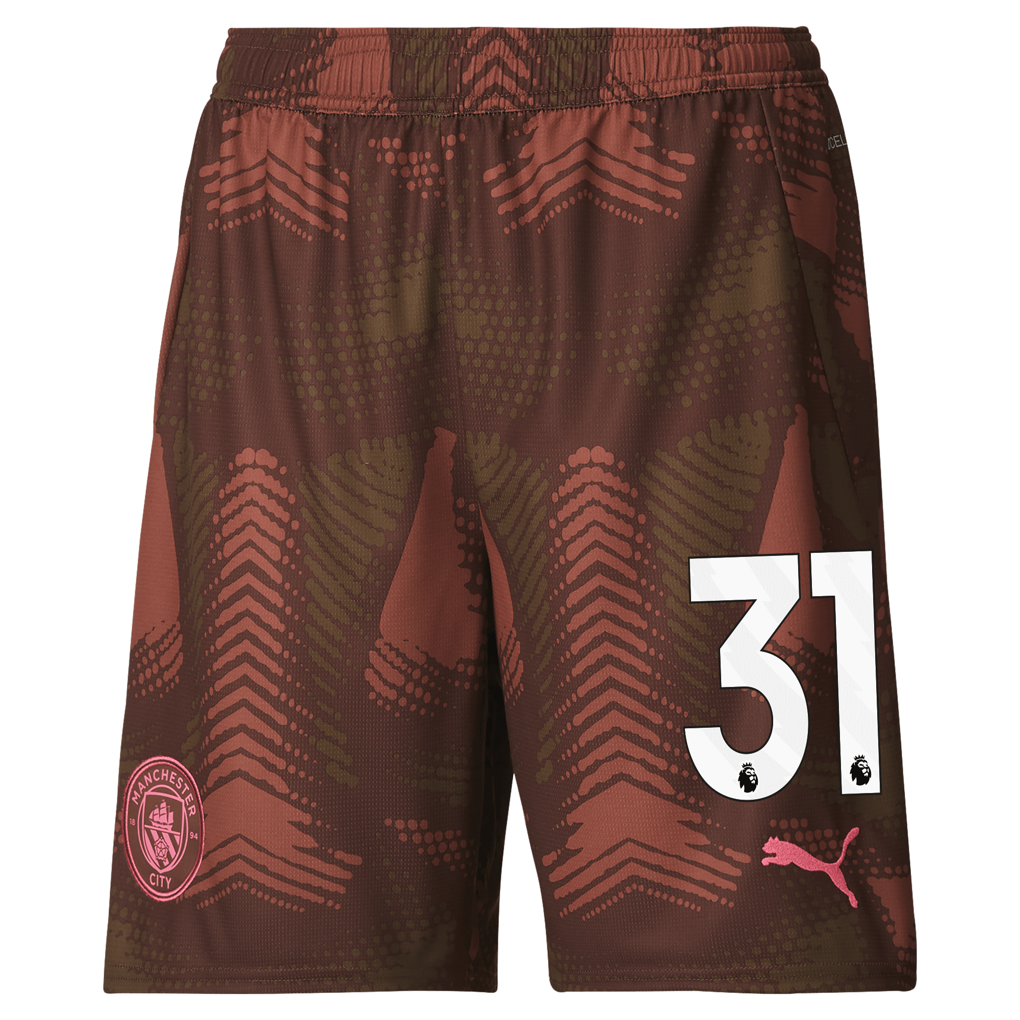 manchester city goalkeeper shorts brown 202425 with 31 | Offizieller Manchester City Store