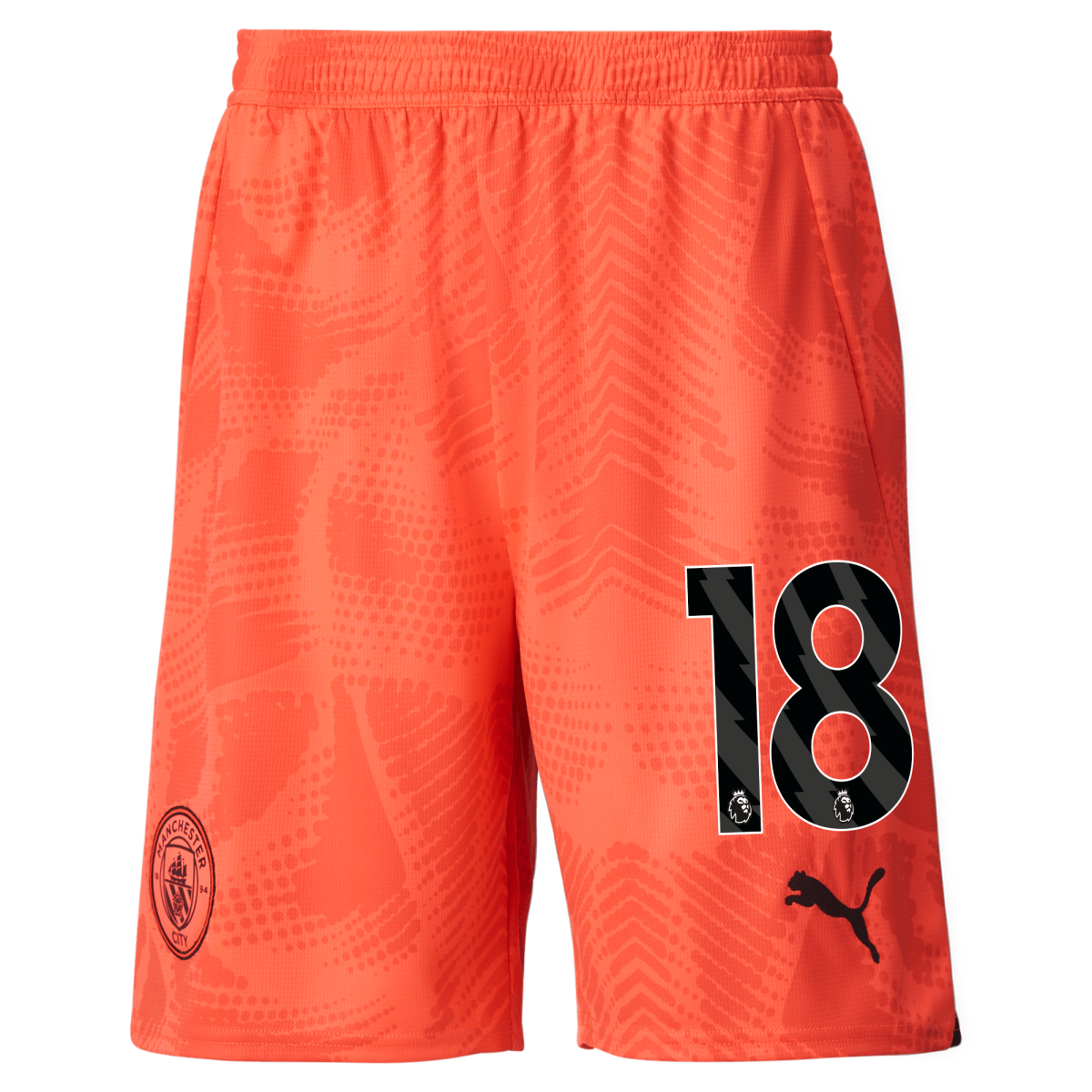 manchester city goalkeeper shorts orange 202425 with 18 | Offizieller Manchester City Store