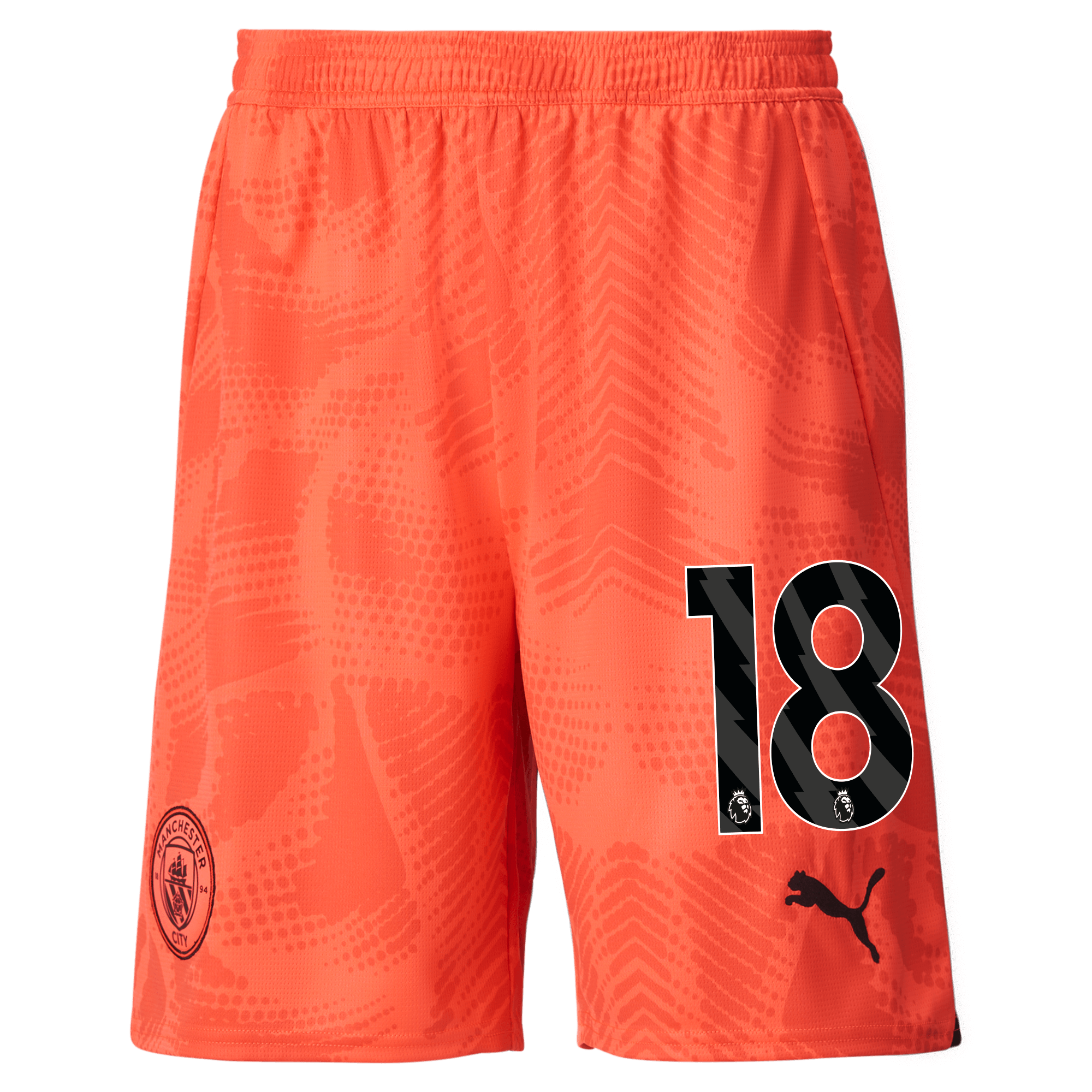 manchester city goalkeeper shorts orange 202425 with 18 | Offizieller Manchester City Store
