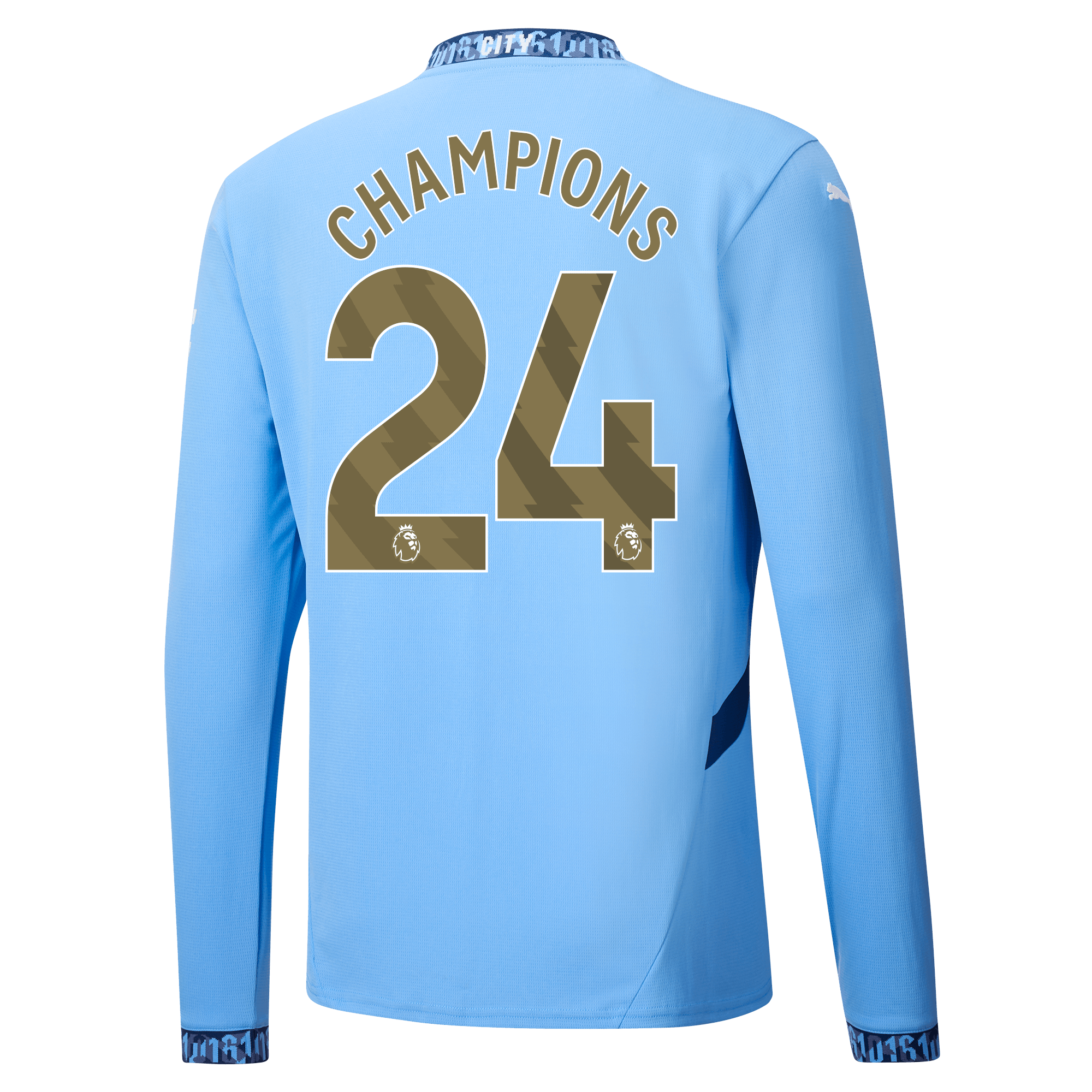 manchester city heimtrikot langarm 202425 mit champions 24 aufdruck | Offizieller Manchester City Store