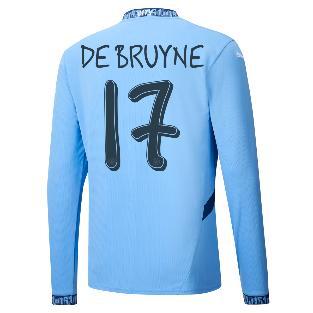 manchester city heimtrikot langarm 202425 mit de bruyne 17 aufdruck | Offizieller Manchester City Store