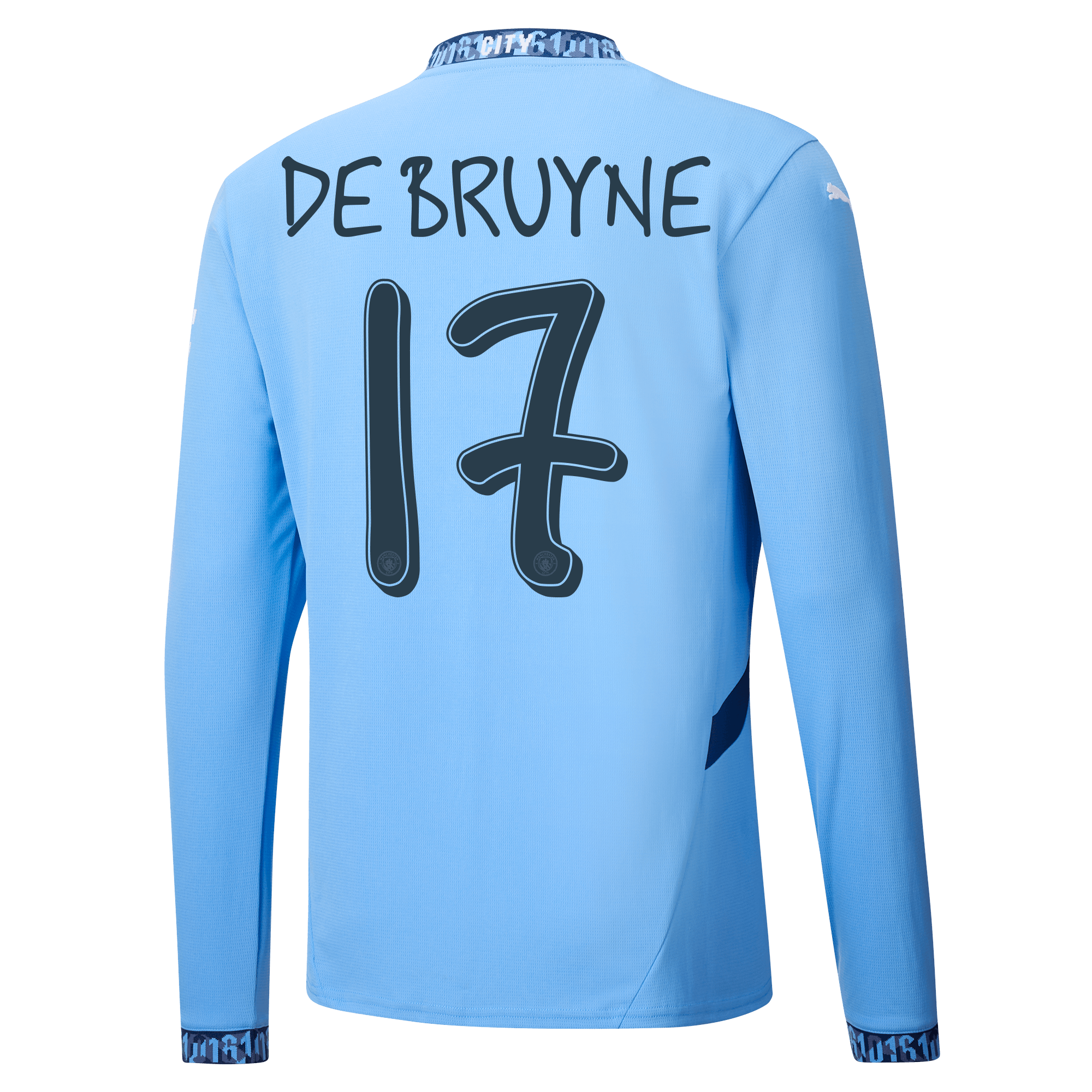 manchester city heimtrikot langarm 202425 mit de bruyne 17 aufdruck | Offizieller Manchester City Store