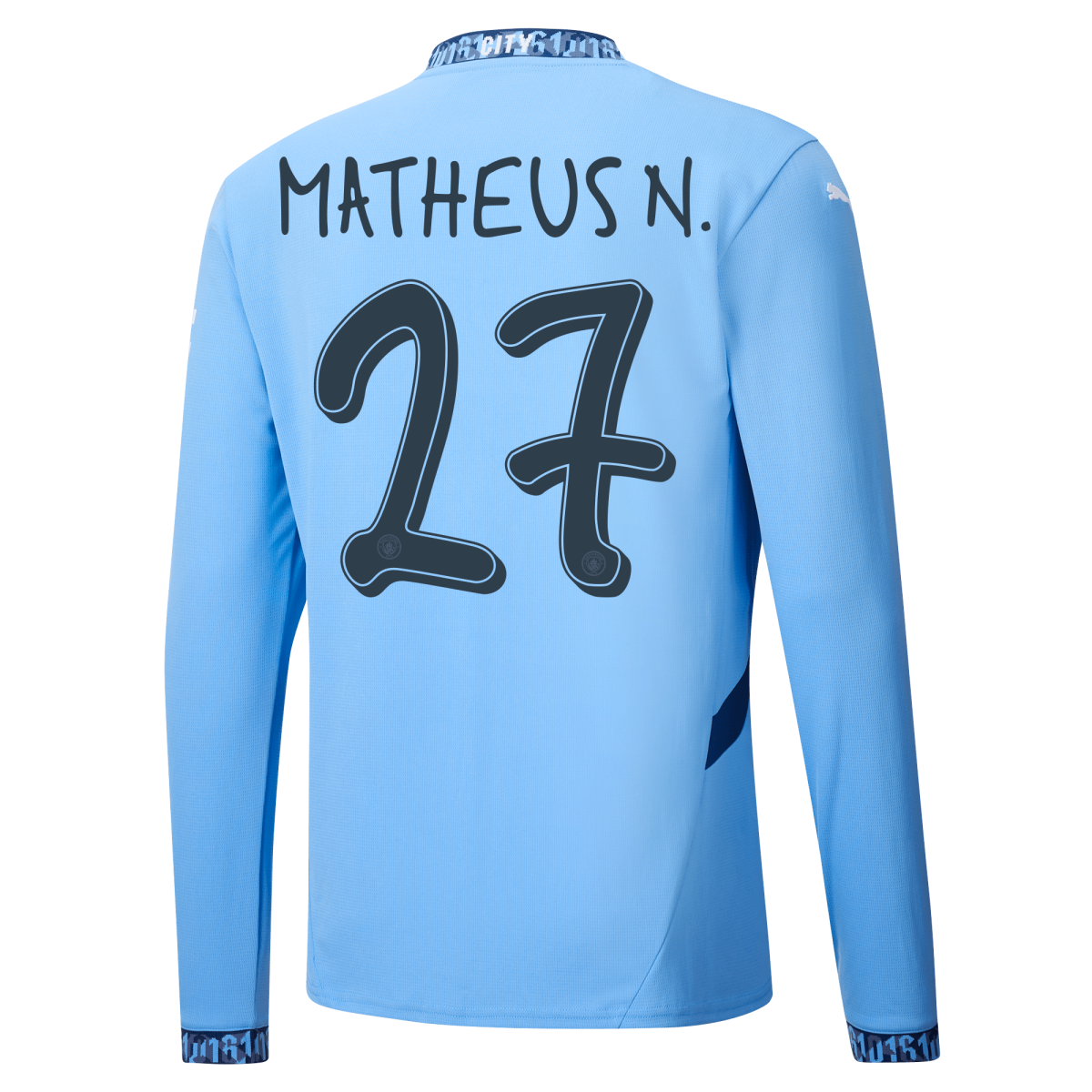 manchester city heimtrikot langarm 202425 mit matheus n. 27 aufdruck | Offizieller Manchester City Store