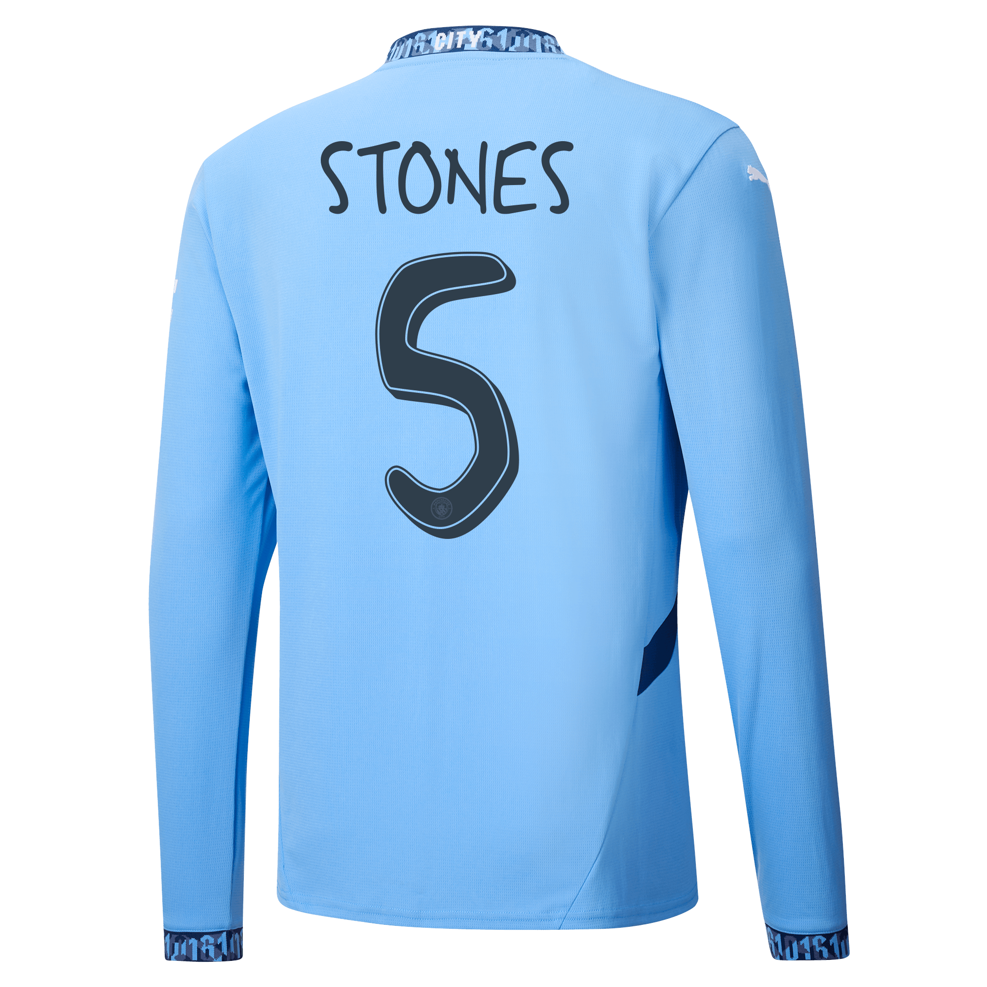 manchester city heimtrikot langarm 202425 mit stones 5 aufdruck | Offizieller Manchester City Store