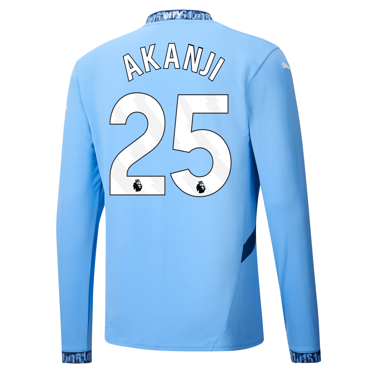 manchester city heimtrikot langarm teamlightblue 202425 mit akanji 25 aufdruck | Offizieller Manchester City Store