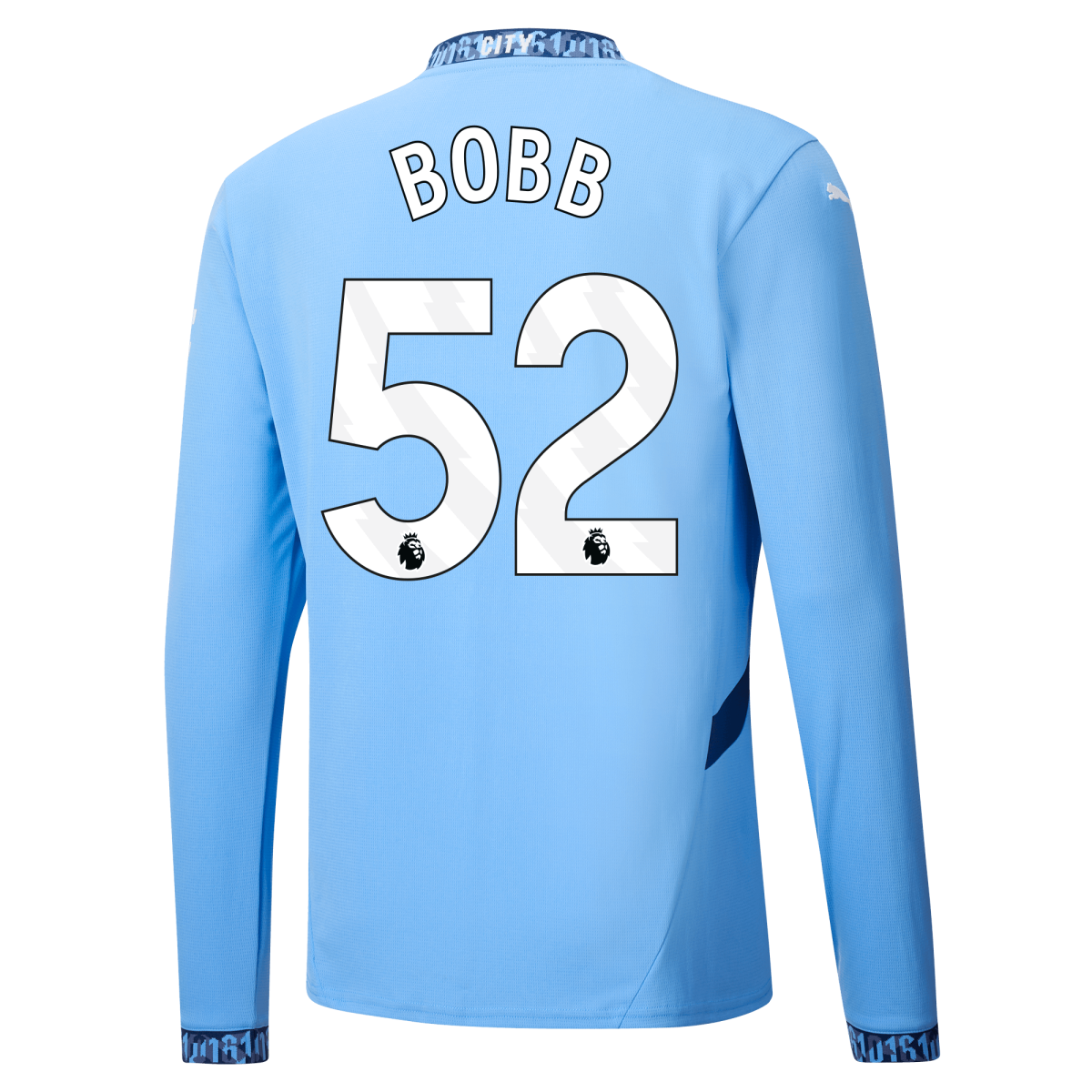 manchester city heimtrikot langarm teamlightblue 202425 mit bobb 52 aufdruck | Offizieller Manchester City Store
