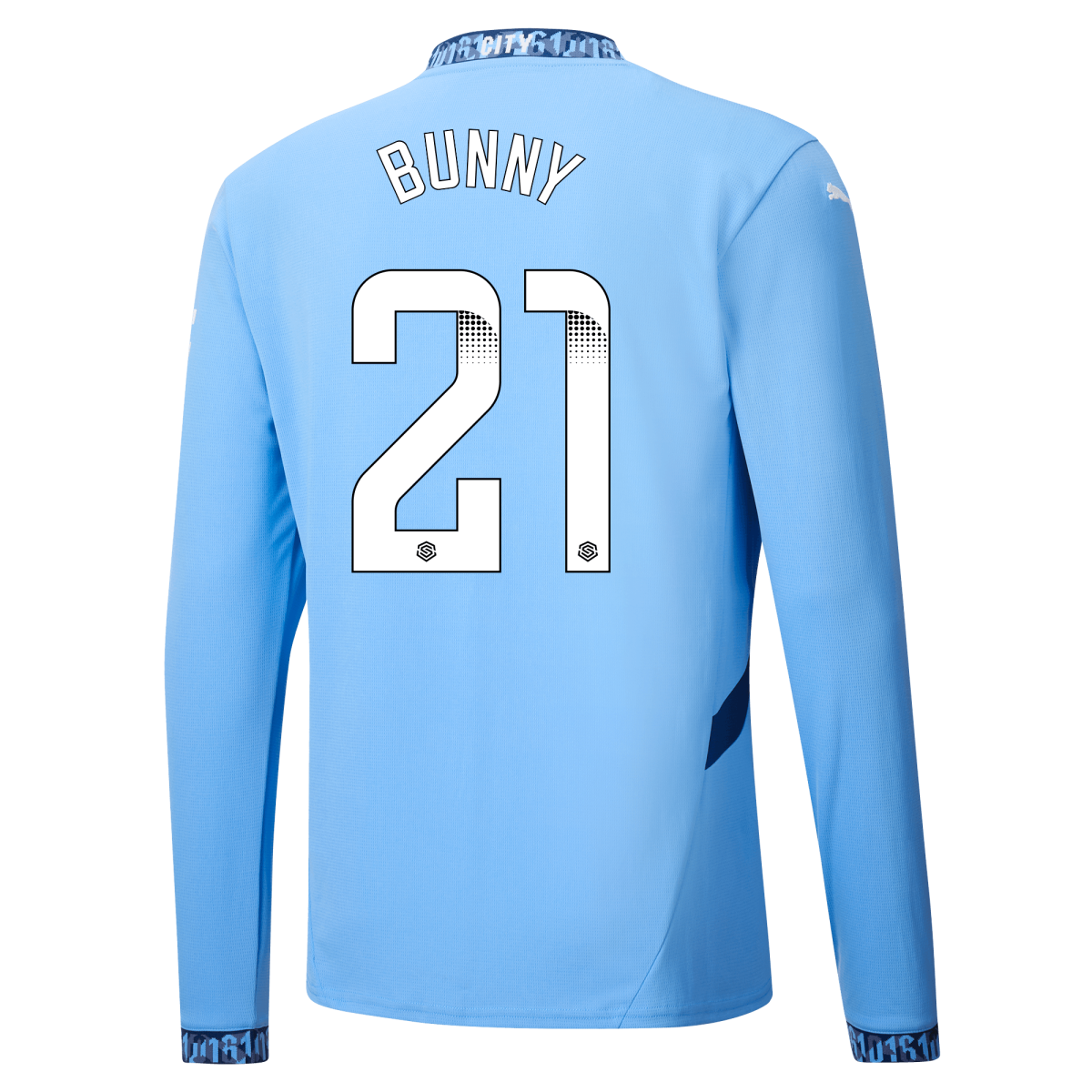manchester city heimtrikot langarm teamlightblue 202425 mit bunny 21 aufdruck | Offizieller Manchester City Store