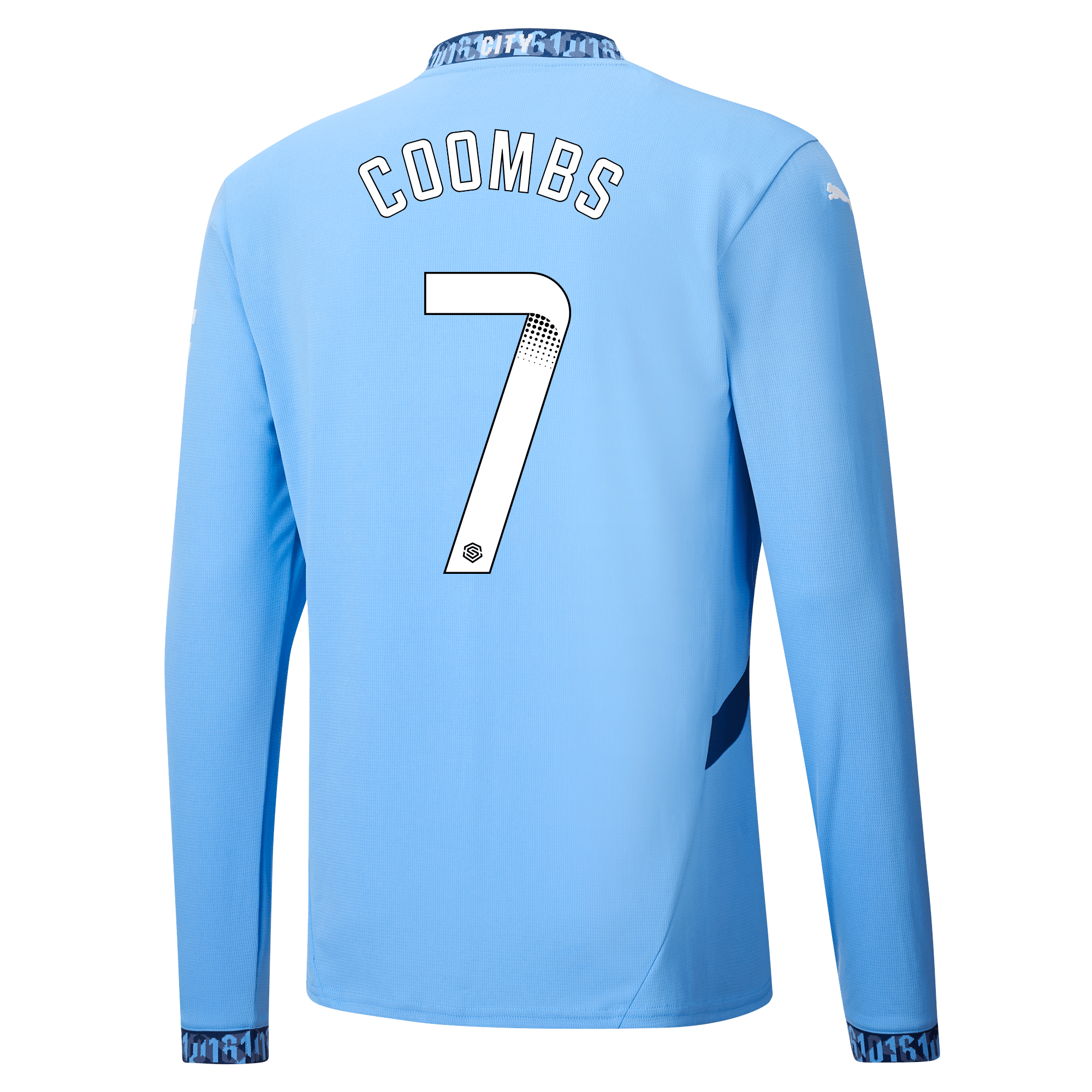 manchester city heimtrikot langarm teamlightblue 202425 mit coombs 7 aufdruck | Offizieller Manchester City Store