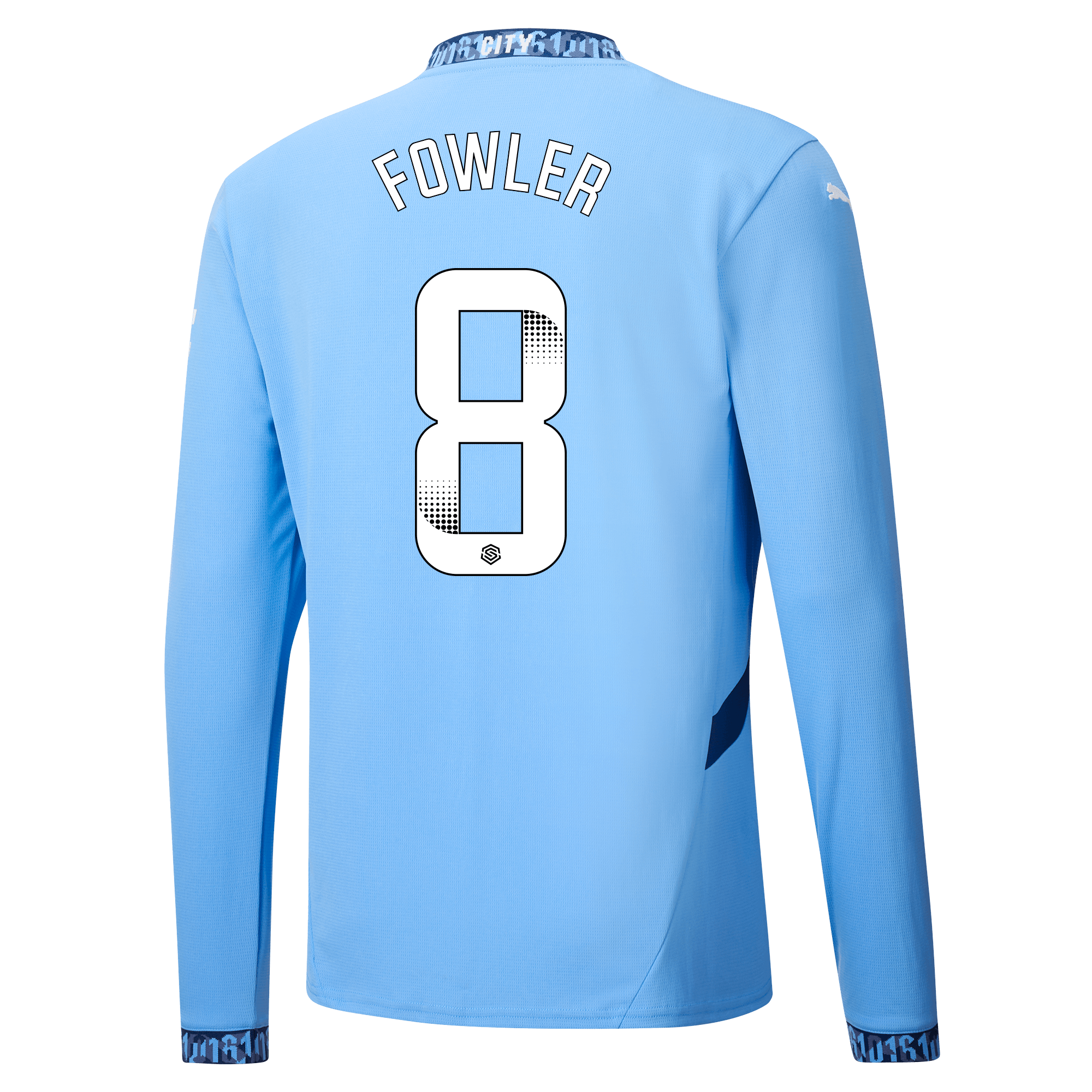 manchester city heimtrikot langarm teamlightblue 202425 mit fowler 8 aufdruck | Offizieller Manchester City Store