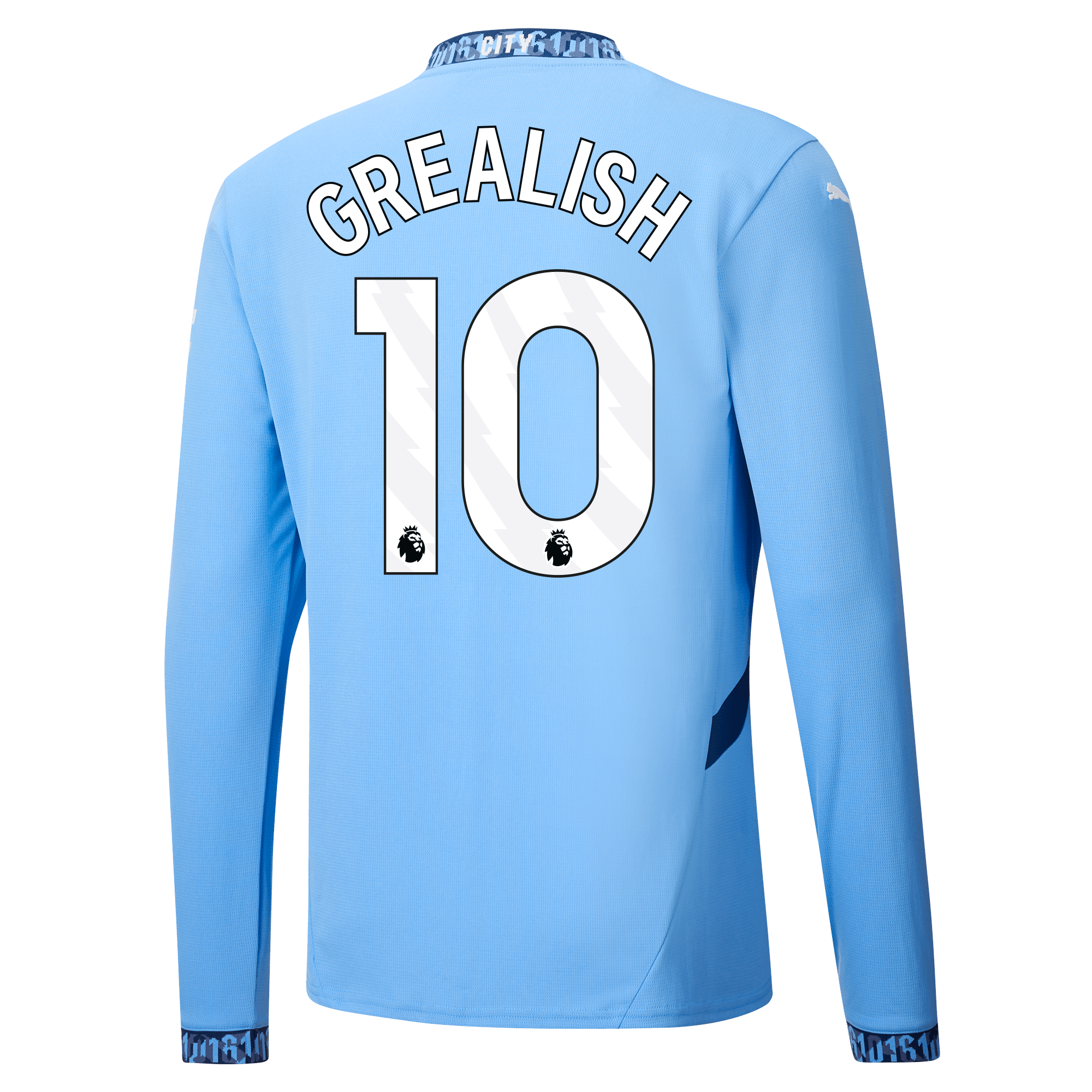 manchester city heimtrikot langarm teamlightblue 202425 mit grealish 10 aufdruck | Offizieller Manchester City Store