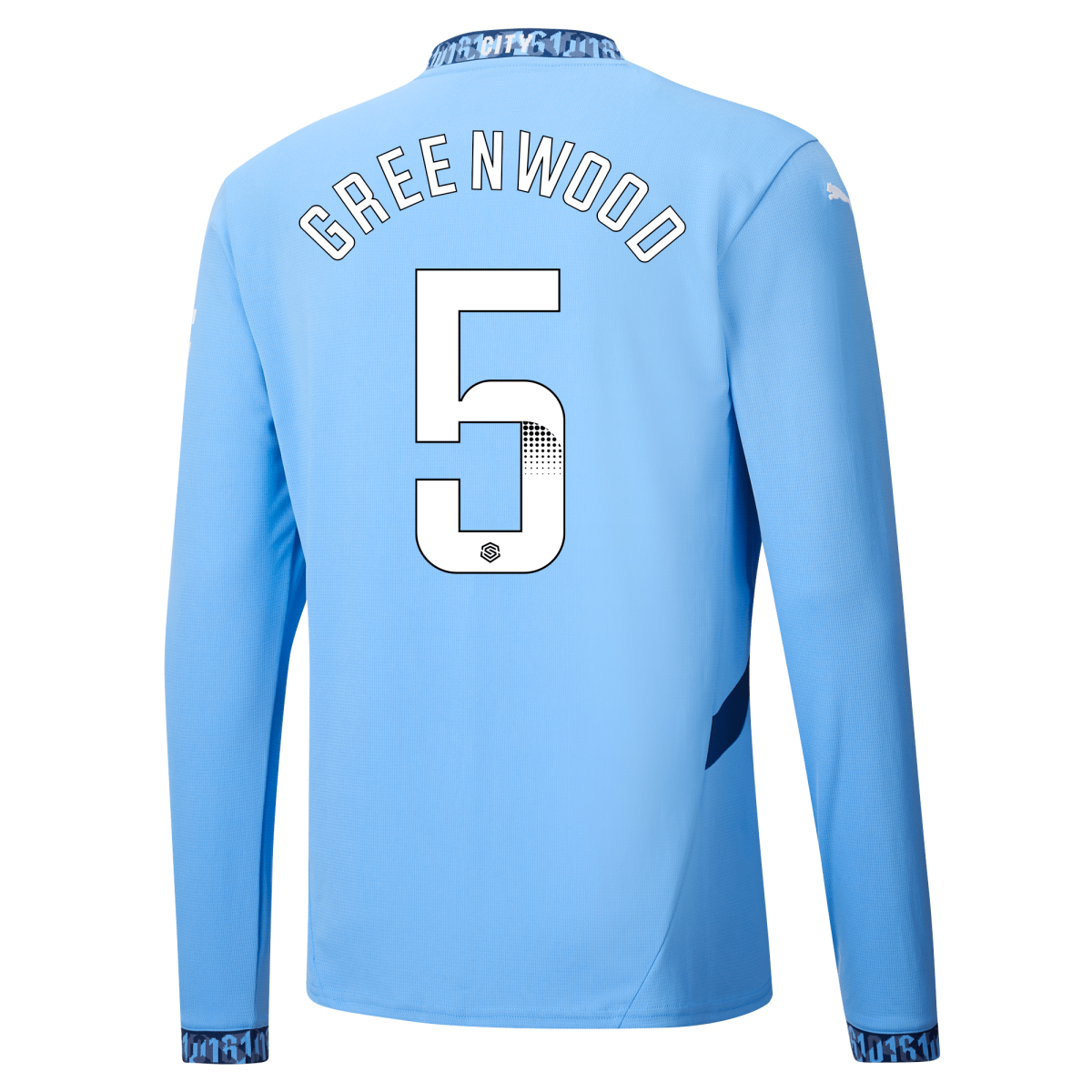 manchester city heimtrikot langarm teamlightblue 202425 mit greenwood 5 aufdruck | Offizieller Manchester City Store