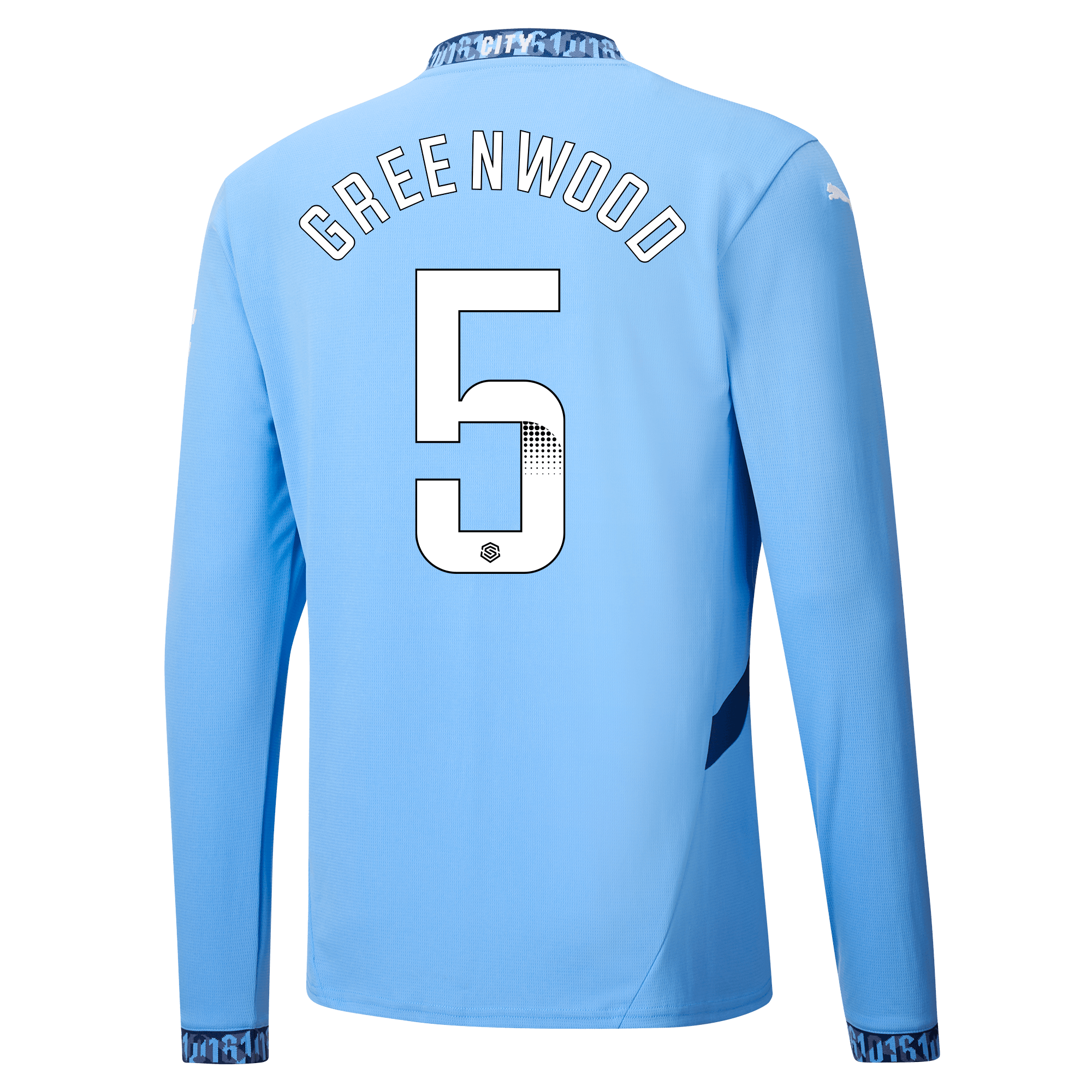 manchester city heimtrikot langarm teamlightblue 202425 mit greenwood 5 aufdruck | Offizieller Manchester City Store