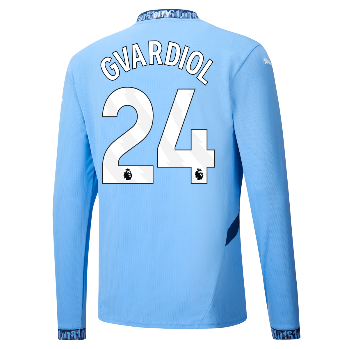 manchester city heimtrikot langarm teamlightblue 202425 mit gvardiol 24 aufdruck | Offizieller Manchester City Store