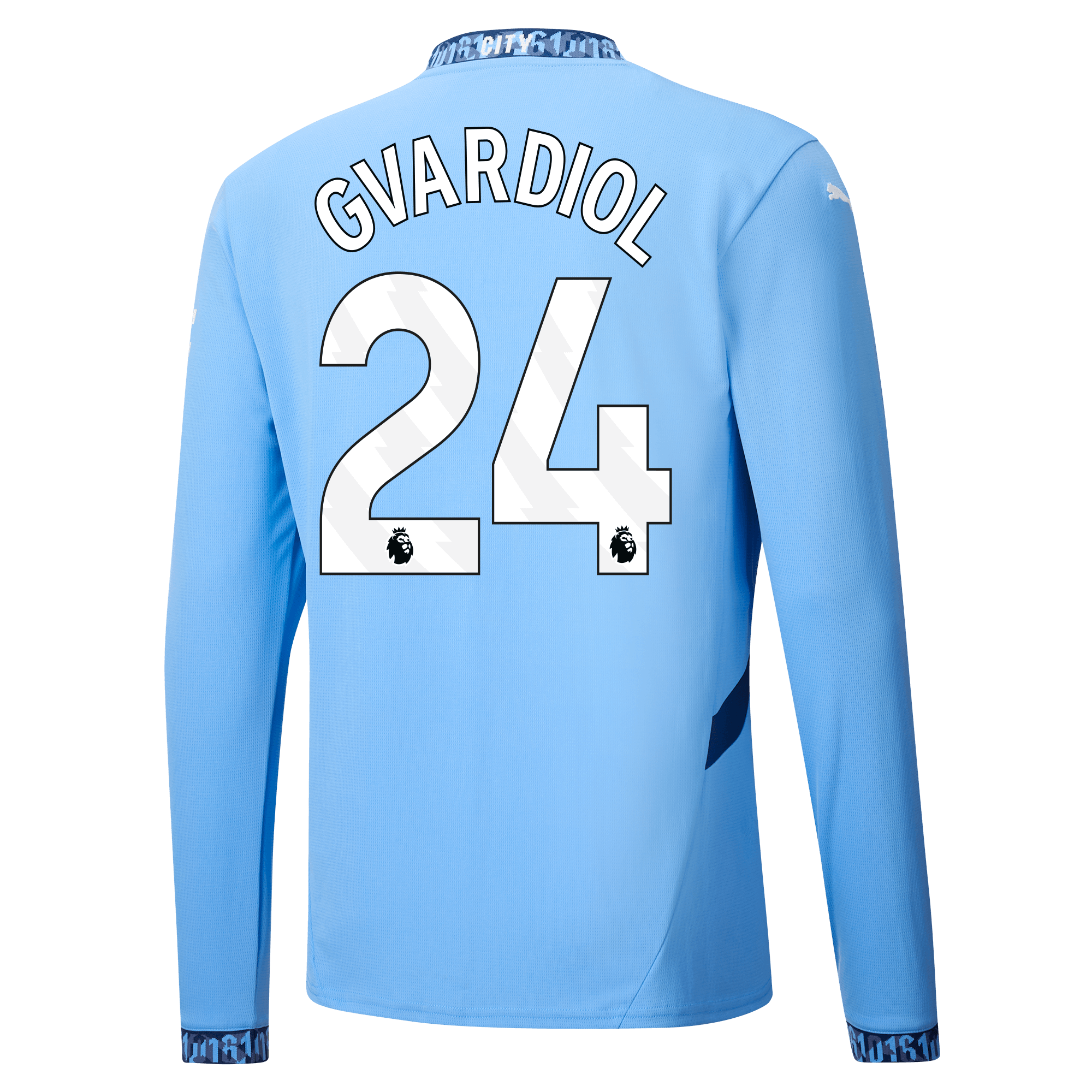 manchester city heimtrikot langarm teamlightblue 202425 mit gvardiol 24 aufdruck | Offizieller Manchester City Store