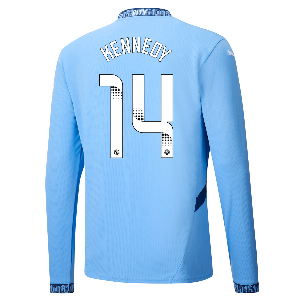 manchester city heimtrikot langarm teamlightblue 202425 mit kennedy 33 aufdruck | Offizieller Manchester City Store
