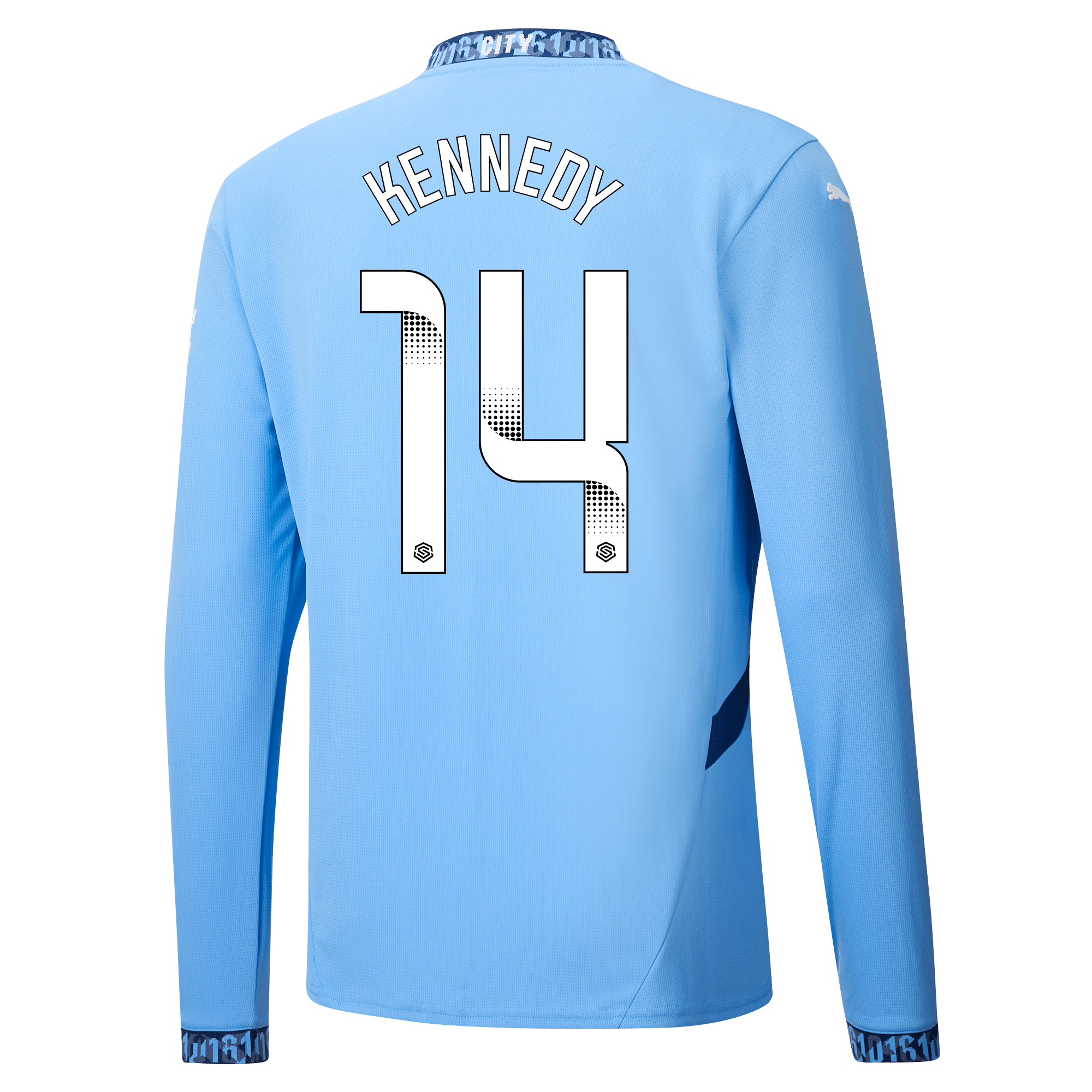 manchester city heimtrikot langarm teamlightblue 202425 mit kennedy 33 aufdruck | Offizieller Manchester City Store