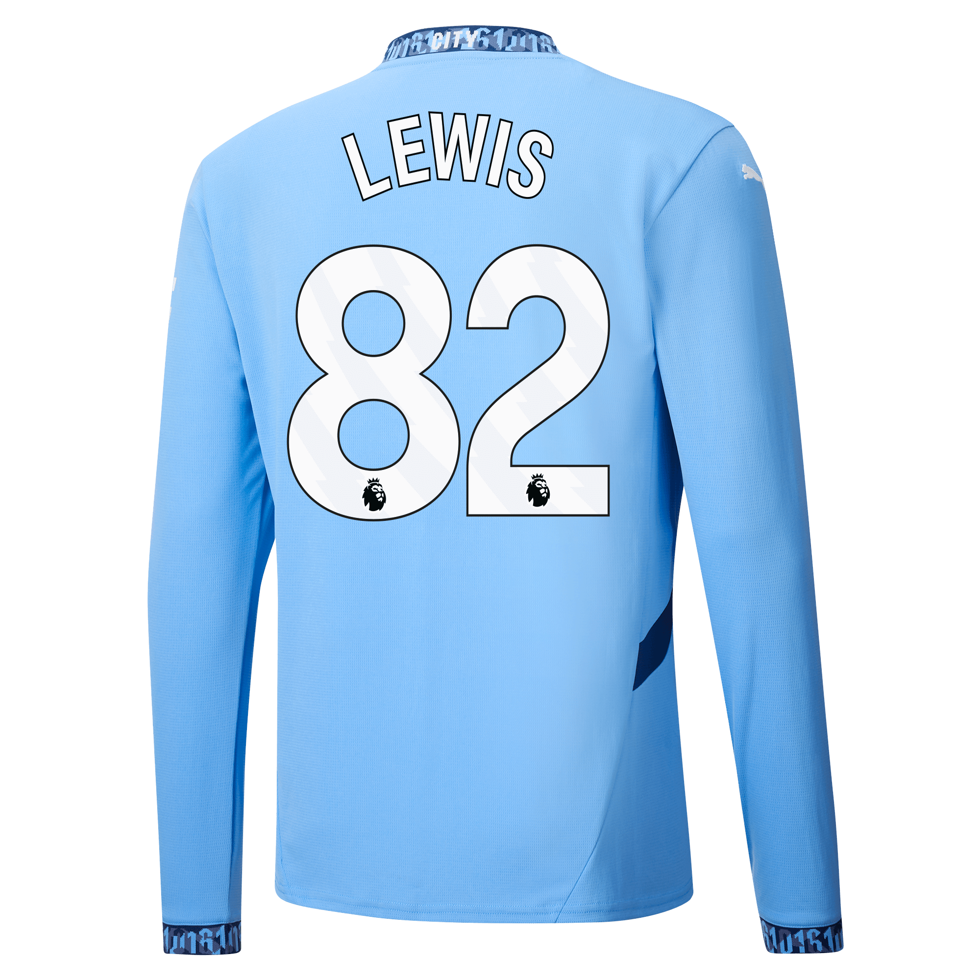manchester city heimtrikot langarm teamlightblue 202425 mit lewis 82 aufdruck | Offizieller Manchester City Store