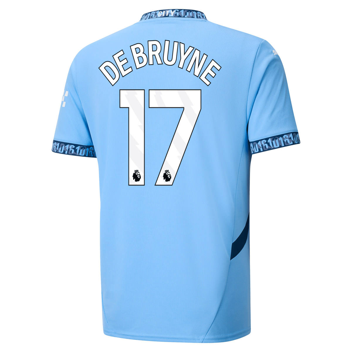 manchester city heimtrikot teamlightblue 202425 mit de bruyne 17 aufdruck | Offizieller Manchester City Store