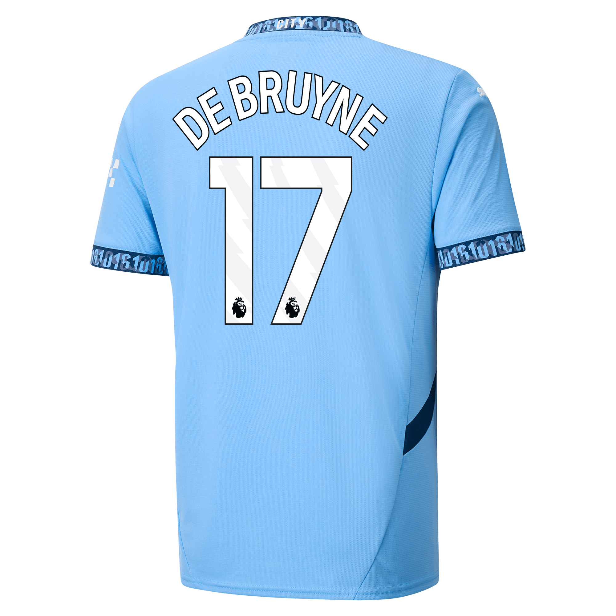 manchester city heimtrikot teamlightblue 202425 mit de bruyne 17 aufdruck | Offizieller Manchester City Store