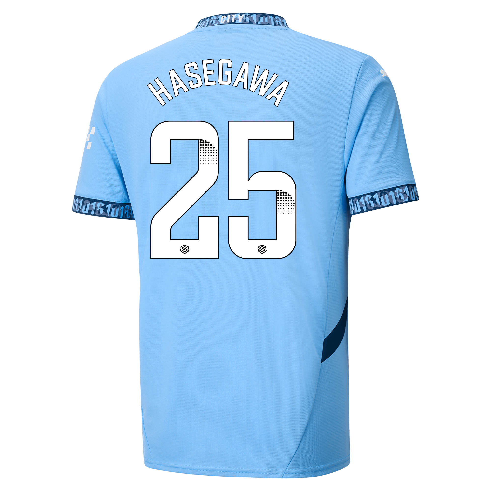 manchester city heimtrikot teamlightblue 202425 mit hasegawa 25 aufdruck | Offizieller Manchester City Store