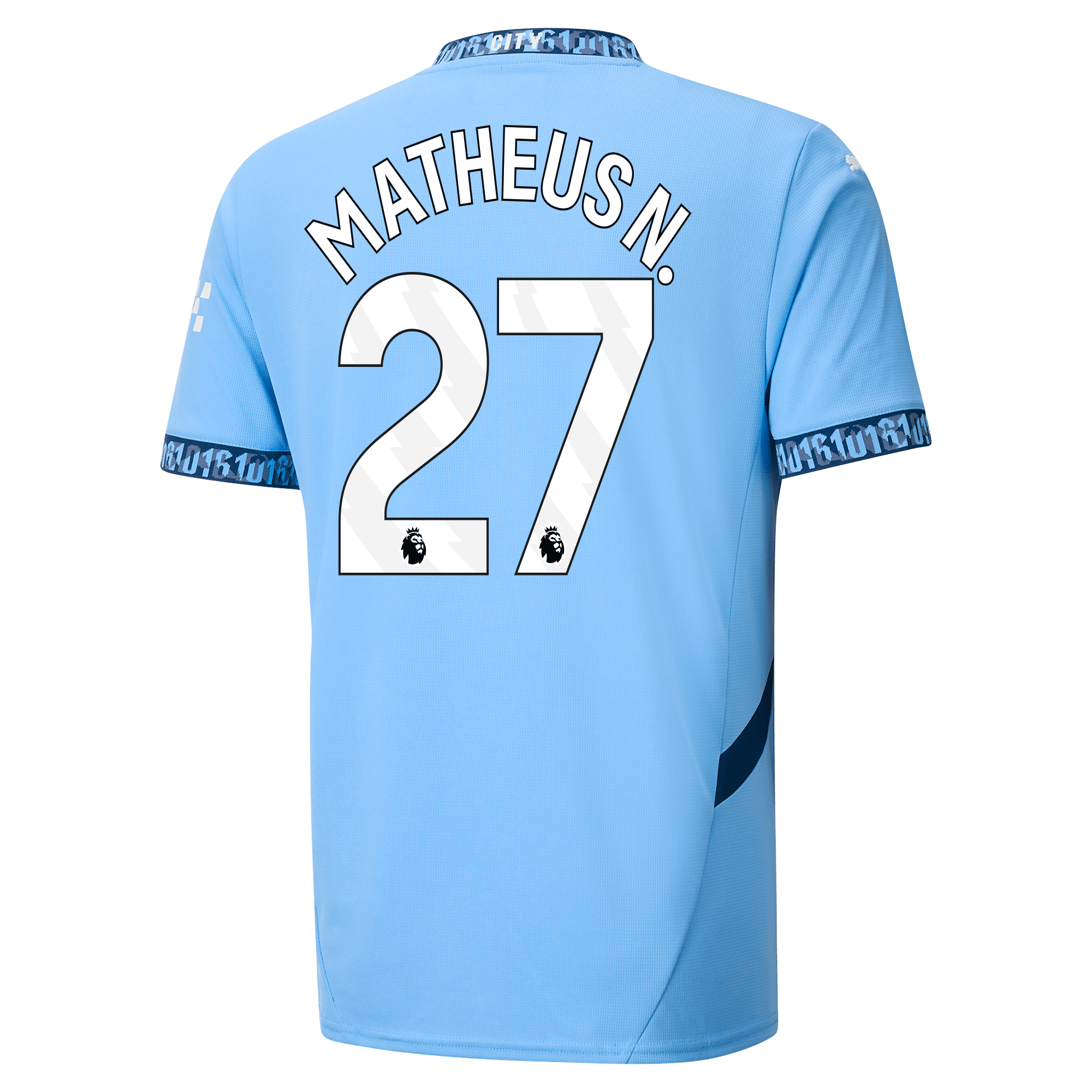 manchester city heimtrikot teamlightblue 202425 mit matheus n. 27 aufdruck | Offizieller Manchester City Store