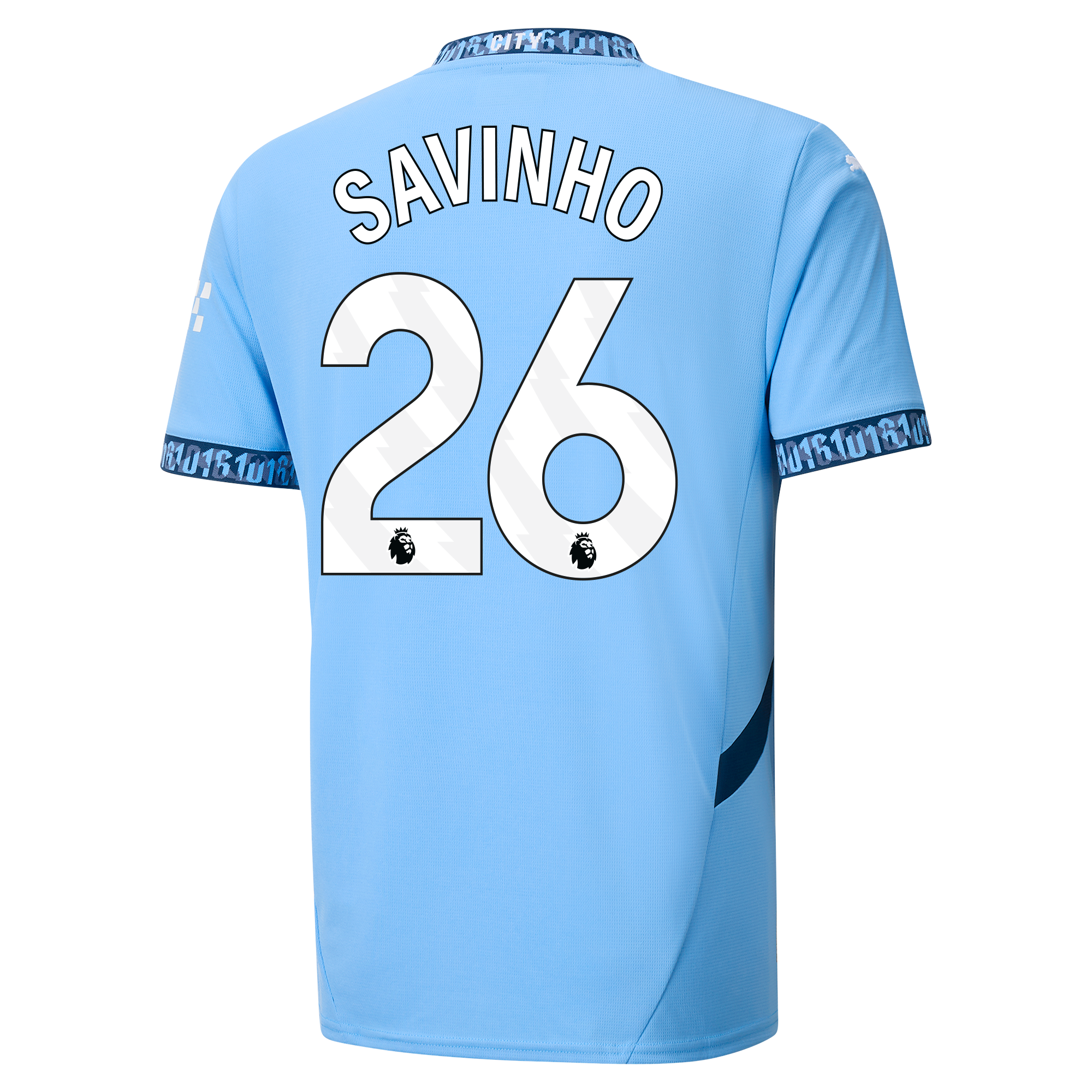 manchester city home jersey teamlightblue 202425 with savinho 26 printing | Offizieller Manchester City Store