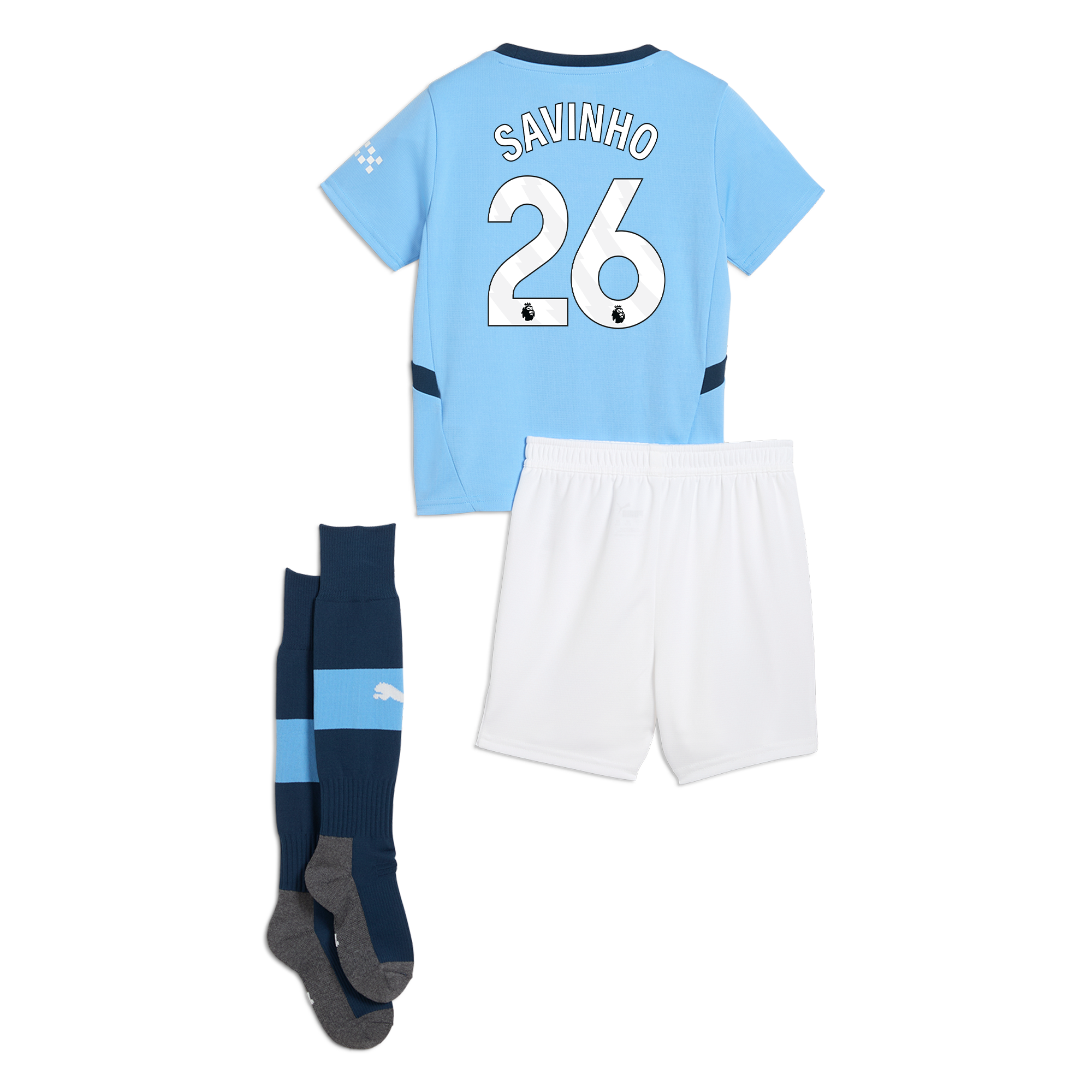 manchester city home mini kit teamlightblue 202425 with savinho 26 printing | Offizieller Manchester City Store